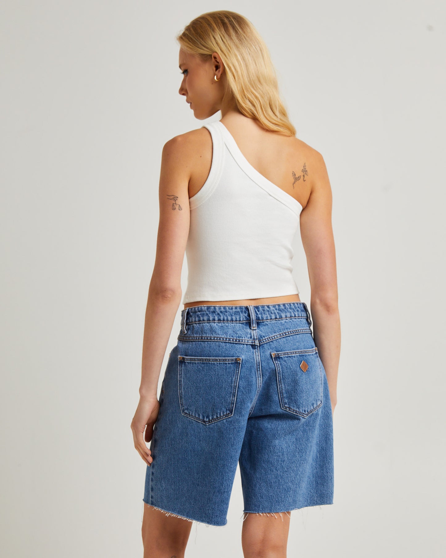 Heather One Shoulder Top White Sand