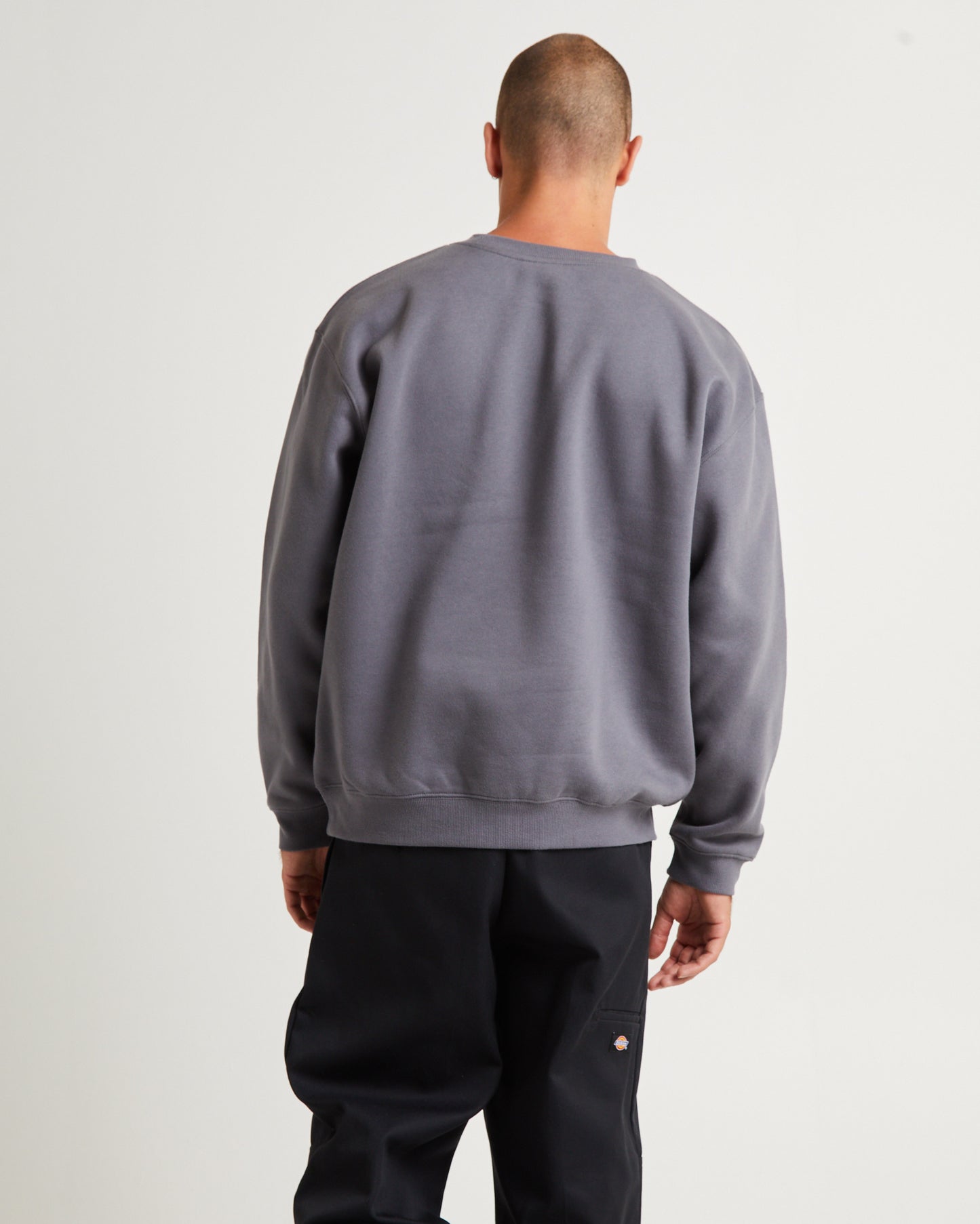 Crux Tribute Crew Jumper Iron Grey