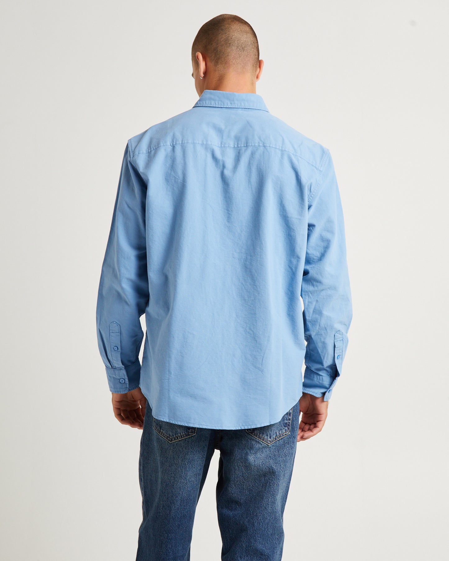 Authentic Button Down Long Sleeve Shirt Allure Blue