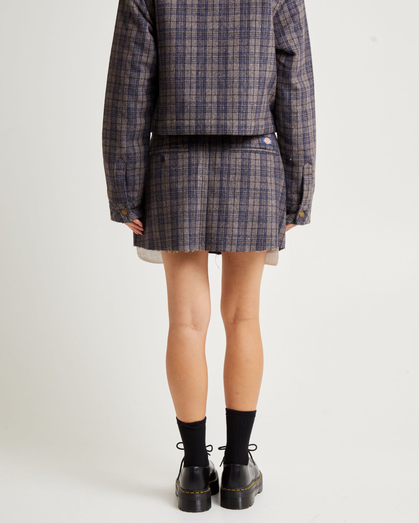 Savannah Mini Skirt Navy Plaid