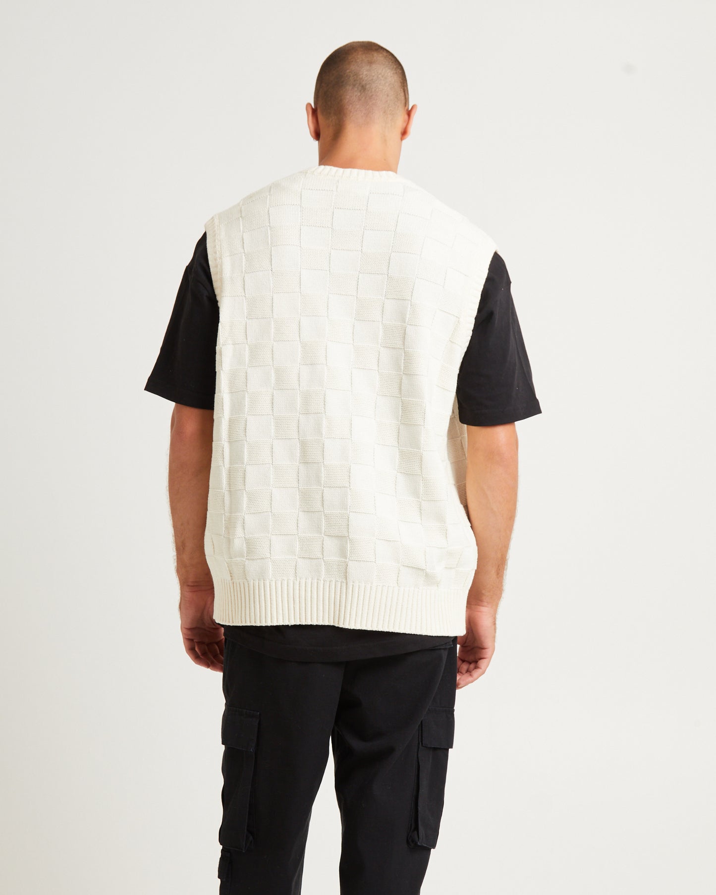 Check Knit Vest