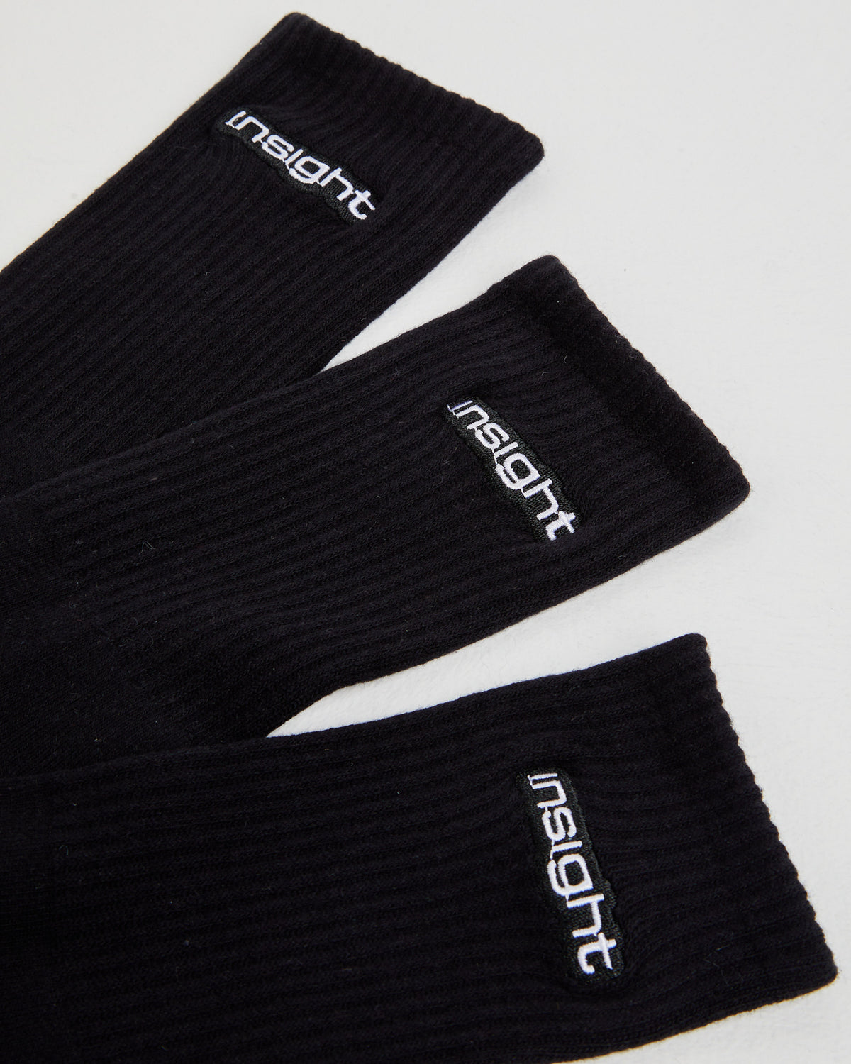 Logo Crew Socks 3 Pack Black BLACK