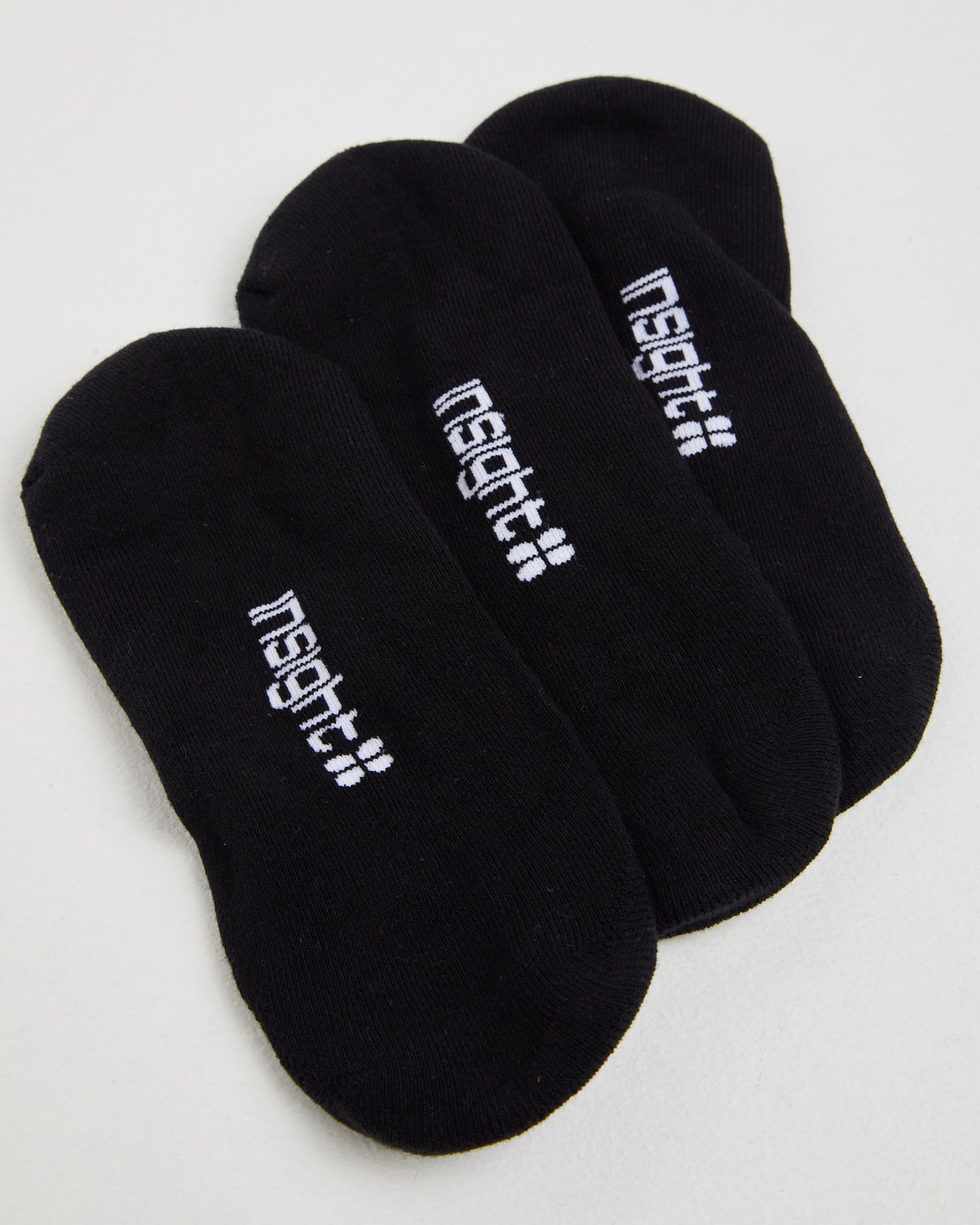 Logo Invisible Socks 3 Pack Black