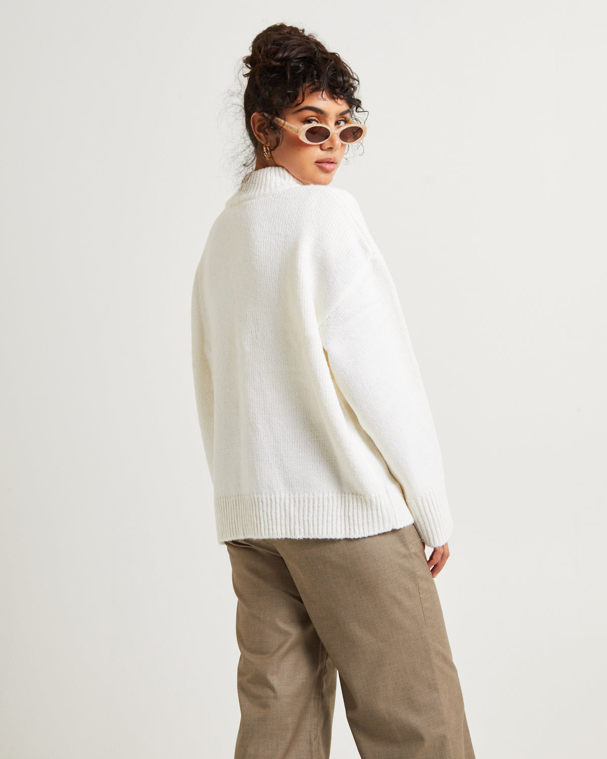 Maxie Oversized Knit Jumper WHITE