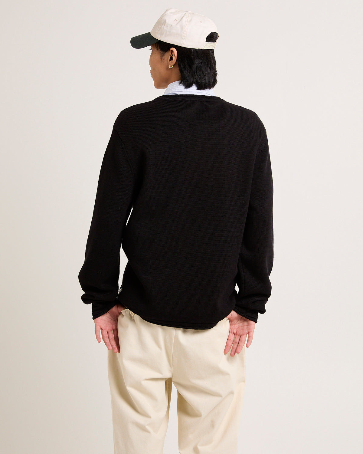 Scotts Long Sleeve Knit Jumper BLACK