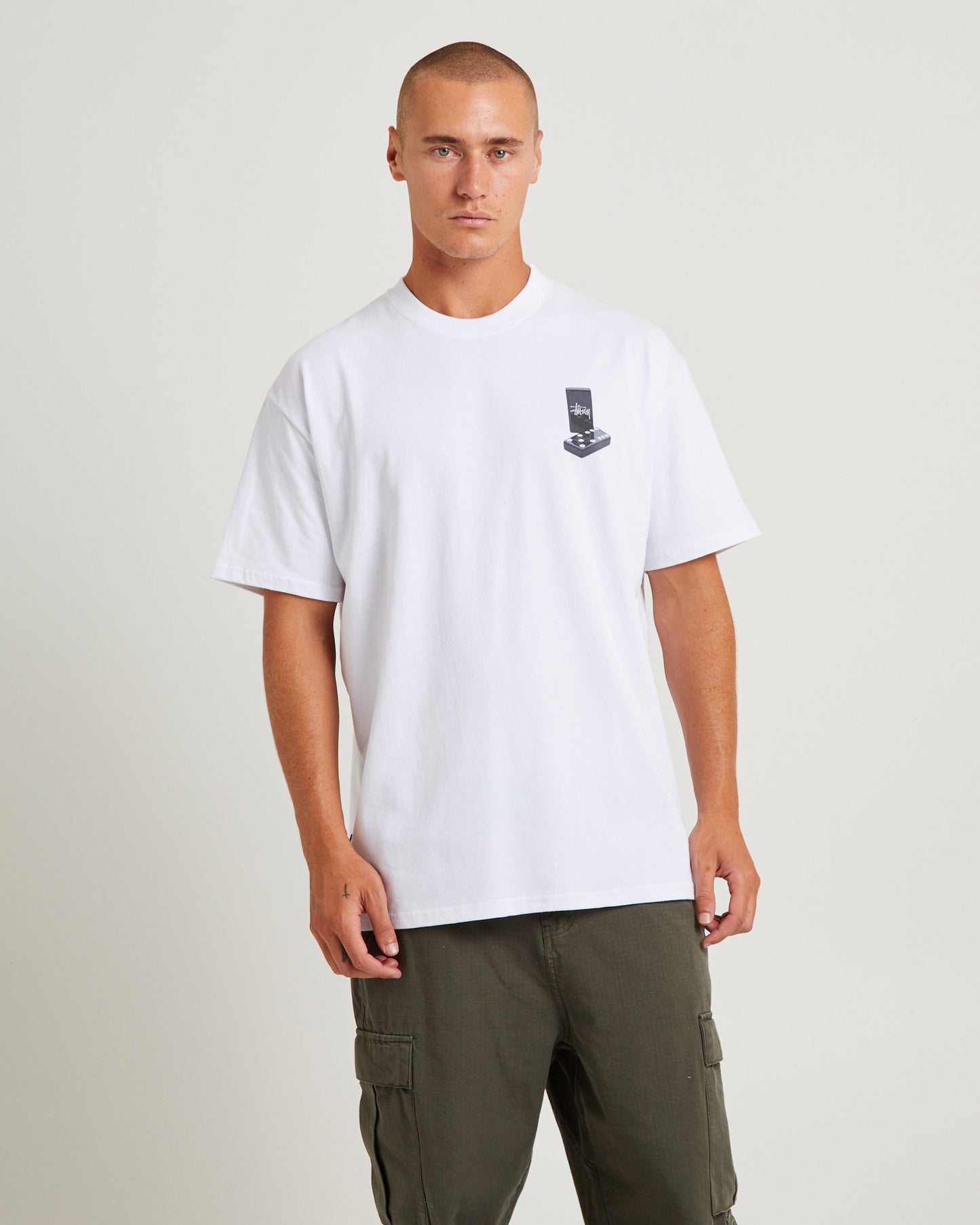 Dominoes Heavyweight Short Sleeve T-Shirt White