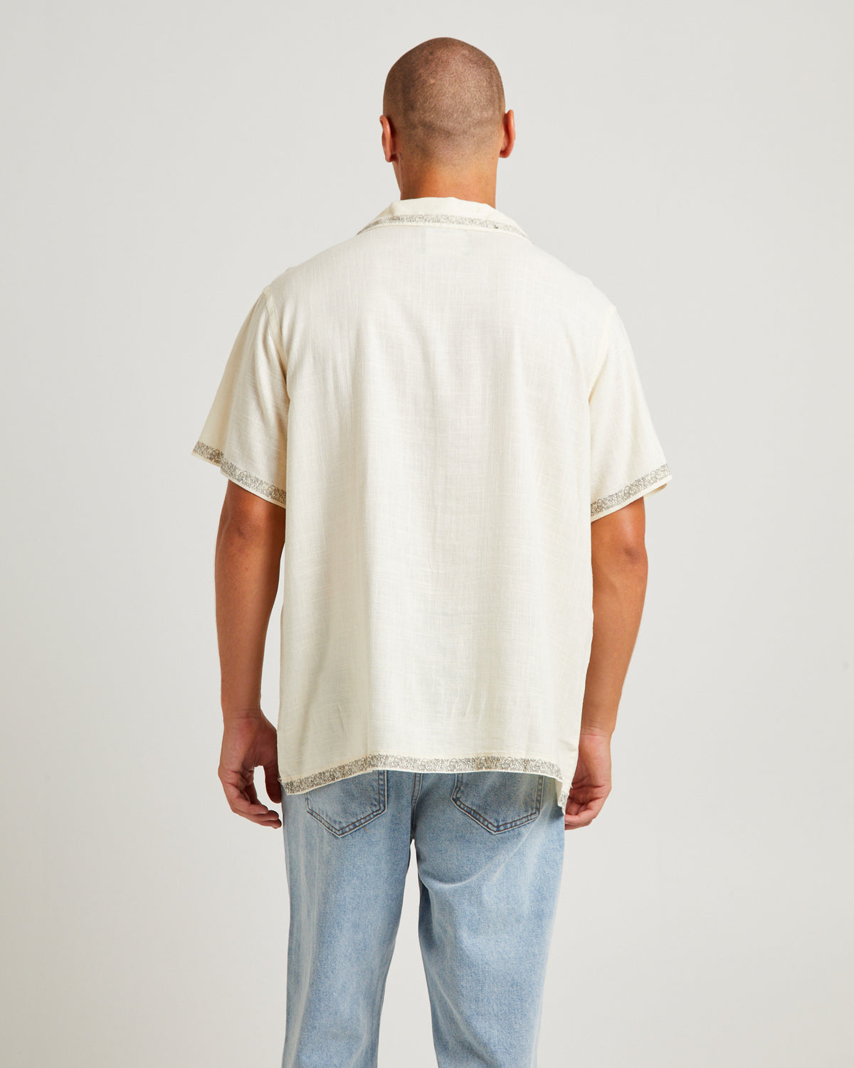 Pandaan Linen Short Sleeve Shirt Natural NATURAL