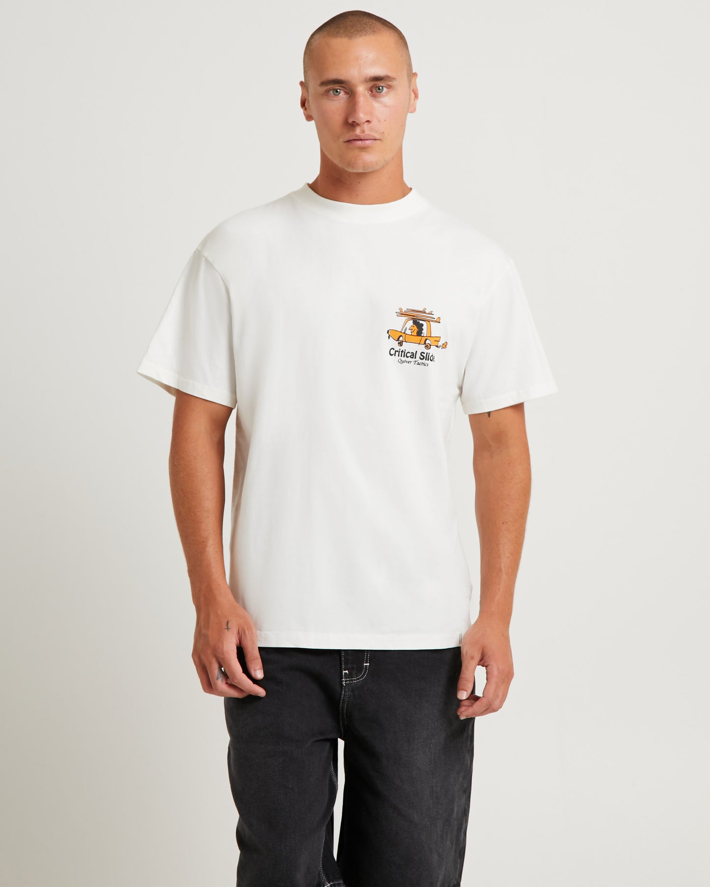 Tactics Short Sleeve T-Shirt Vintage White