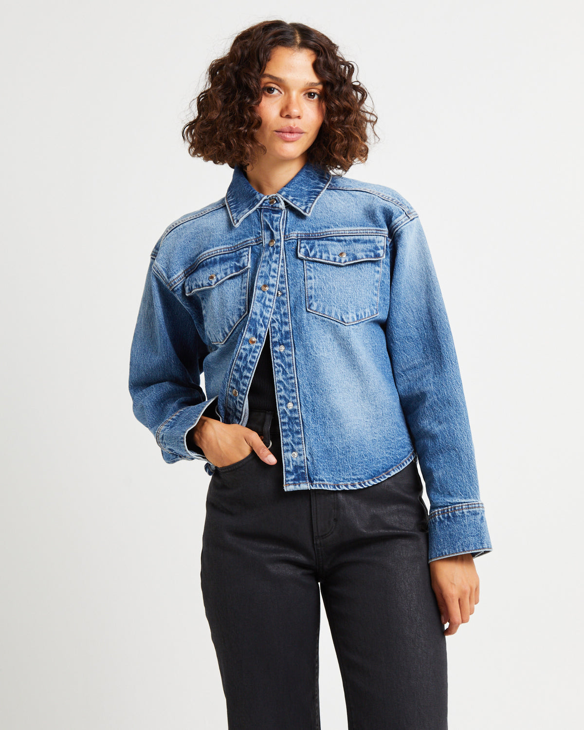 Eva Denim Shacket Vintage Indigo VINTAGE INDIGO
