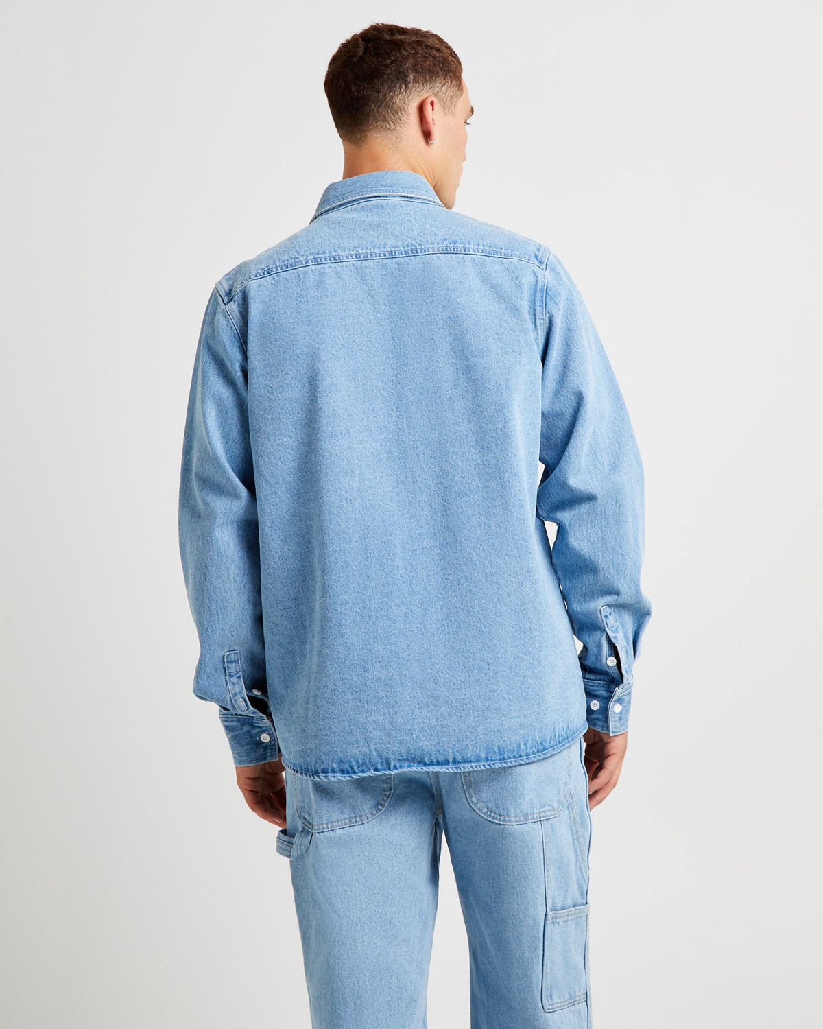 Jacinto Denim Long Sleeve Shirt Stone Wash Light Indigo STONE WASH LIGHT INDIGO