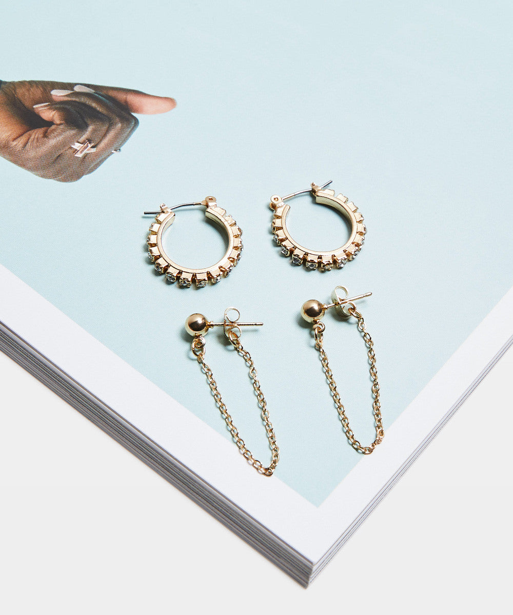 Elle Diamente Earrgs 2 Pack