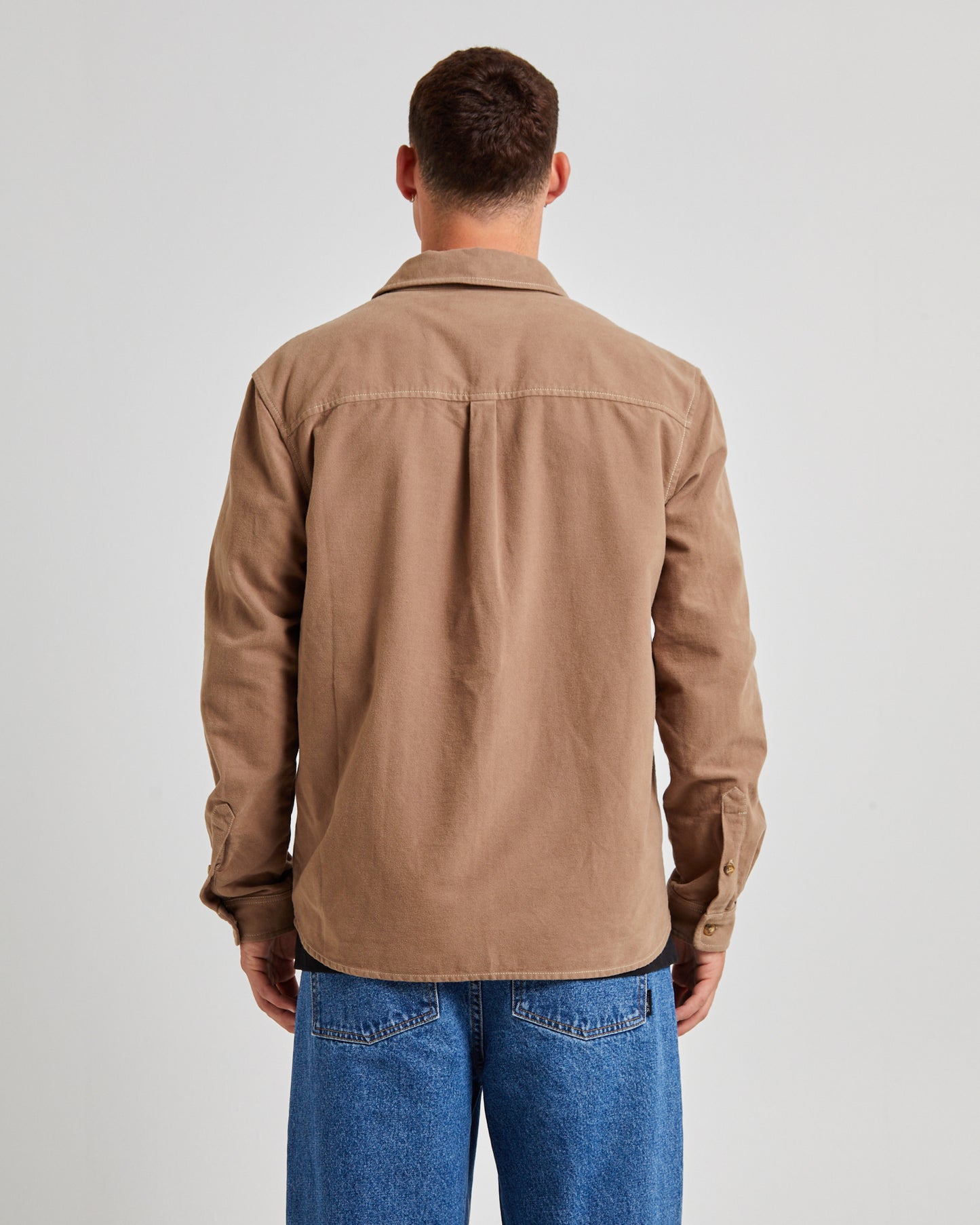 Trade Long Sleeve Overshirt Felt Brown