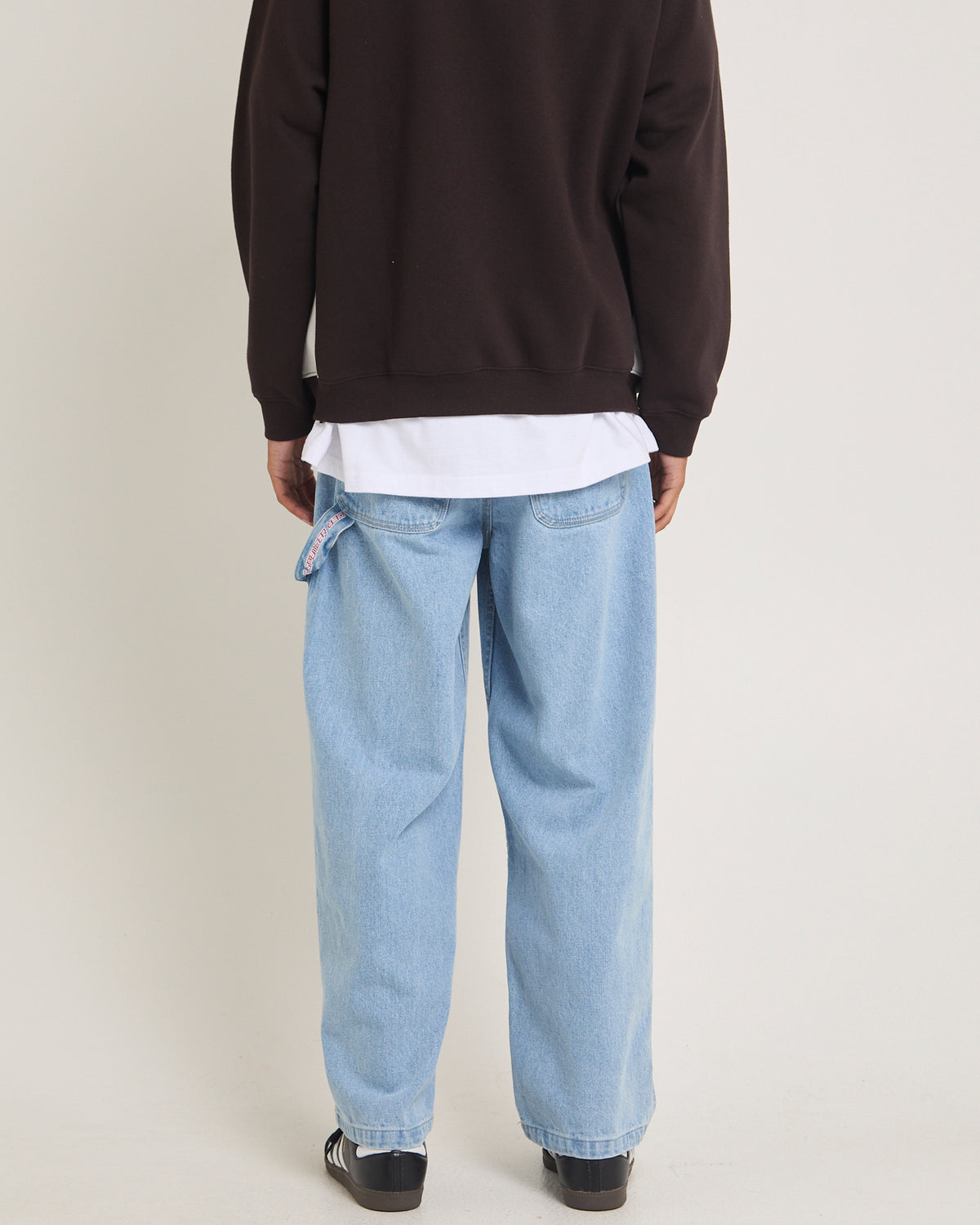 Kay Embroided Wide Leg Denim Pants LIGHT BLUE