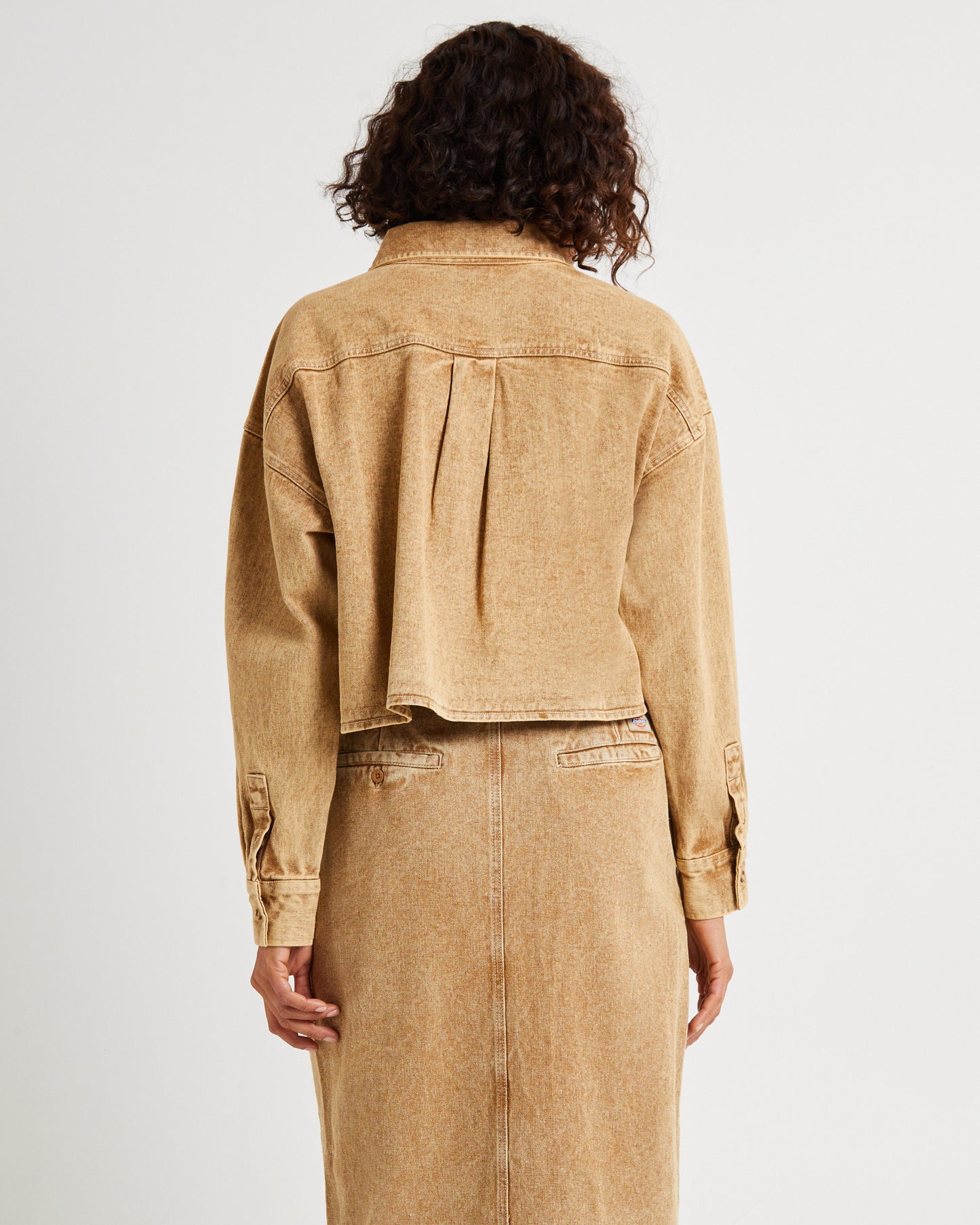Florence Aged Denim Cropped Shacket
