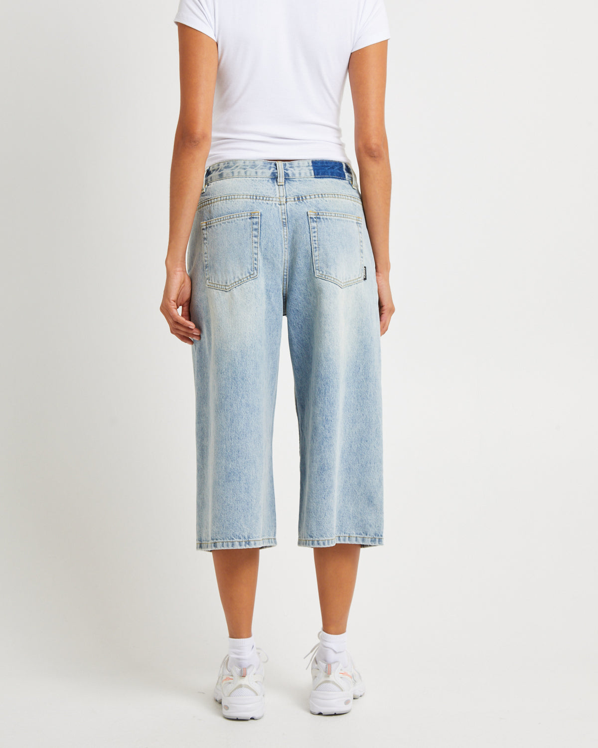 Bobby Crop Denim Jorts TINTED BLUE