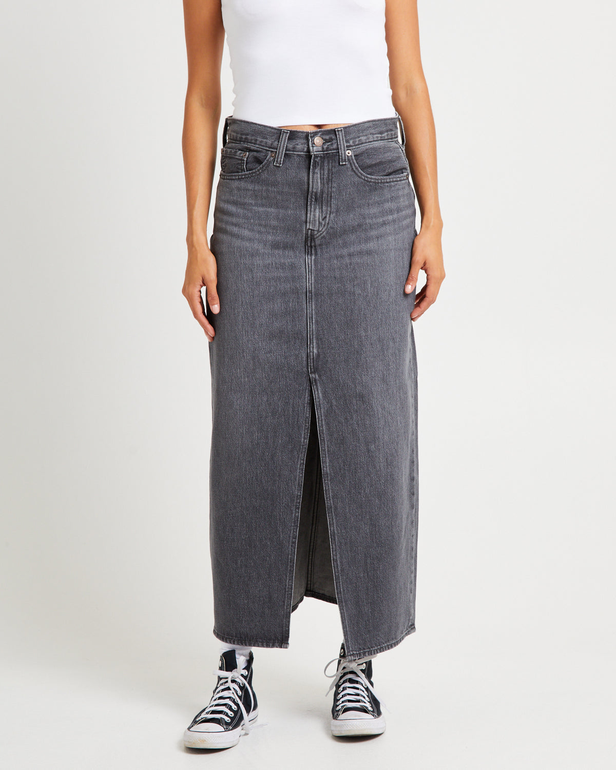 Ankle Column Denim Maxi Denim Skirt Adventure Seeker ADVENTURE SEEKER