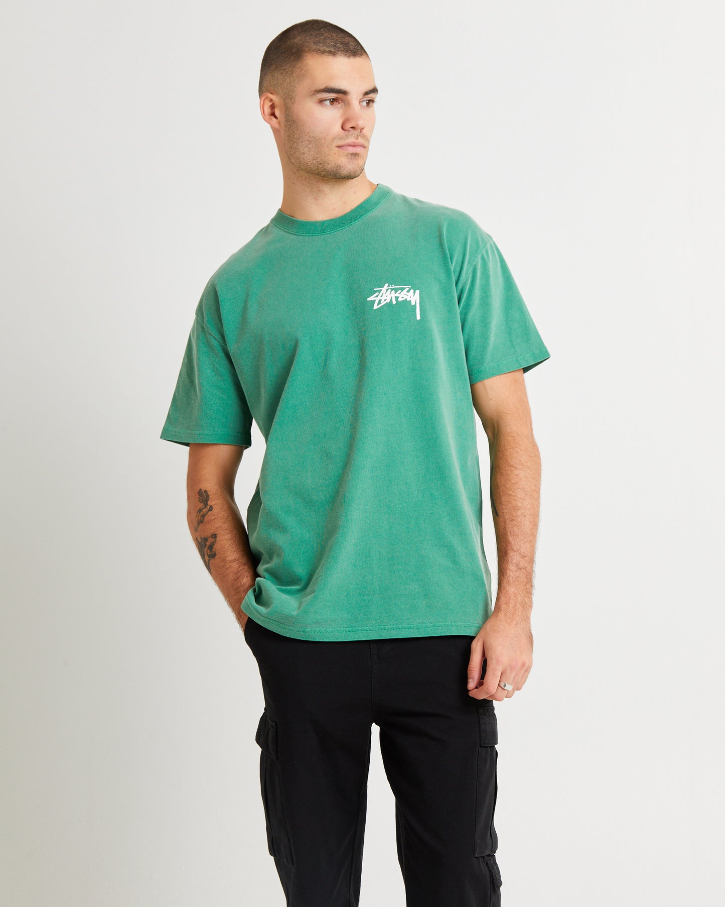 Fuzzy Dice Heavyweight Short Sleeve T-Shirt Pine Green