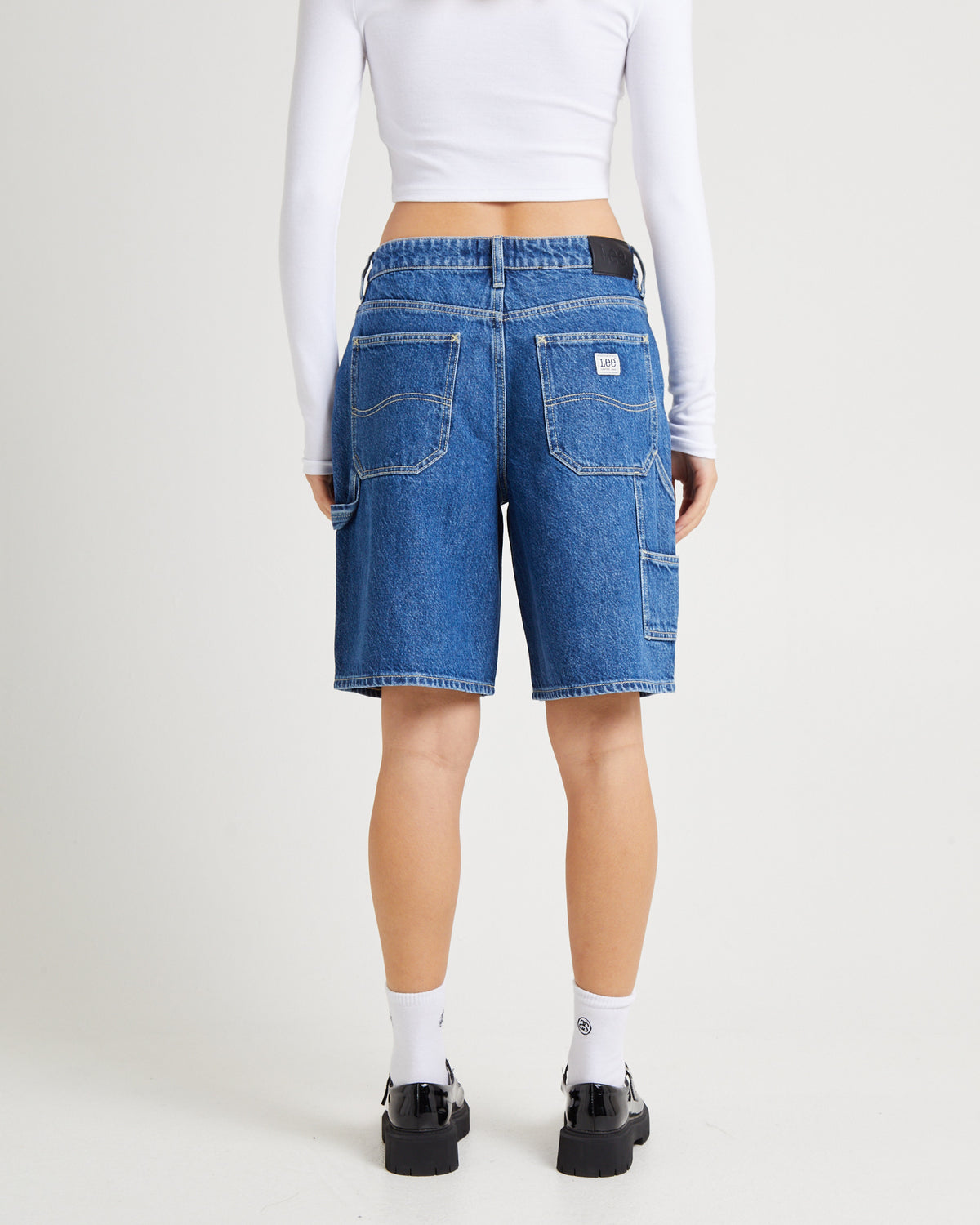 90s Mid Baggy Carpenter Denim Shorts Faithless FAITHLESS