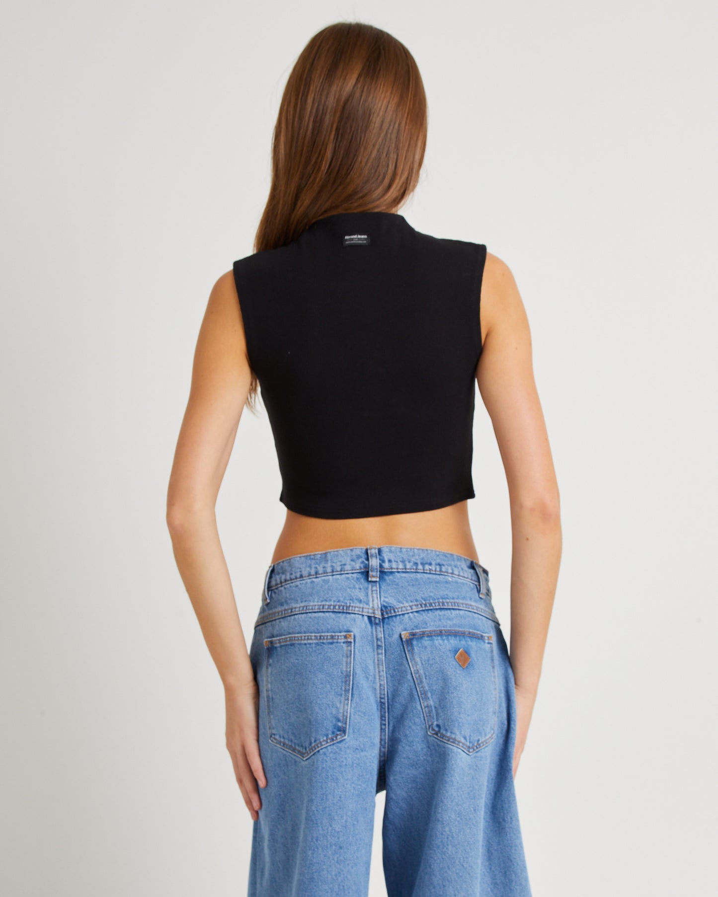 Heather Icon Mock Neck Top Black
