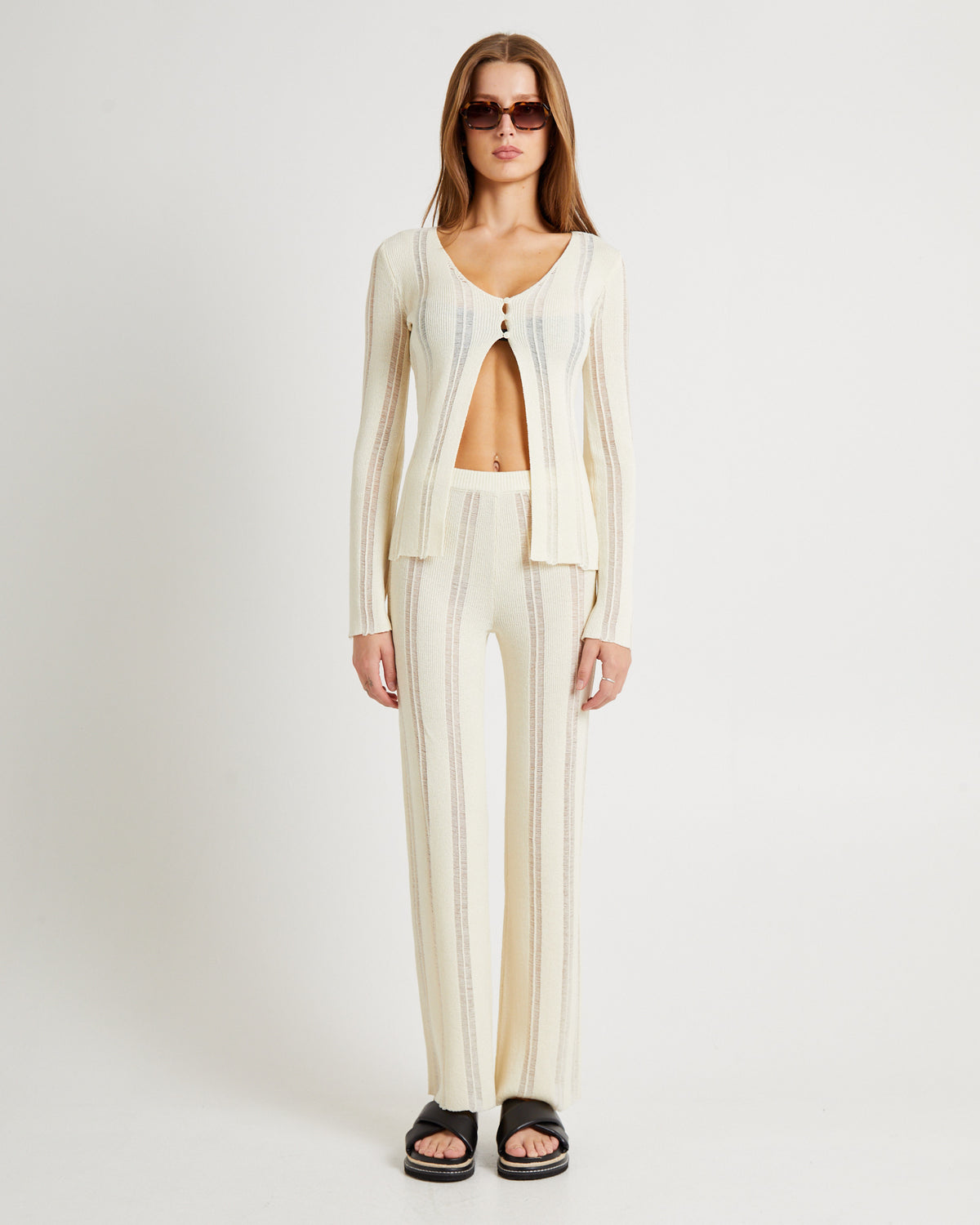 Ladder Knit Pants OAT