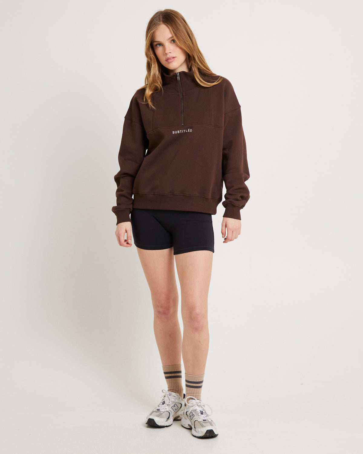 State Zip Front Fleece COFFEE