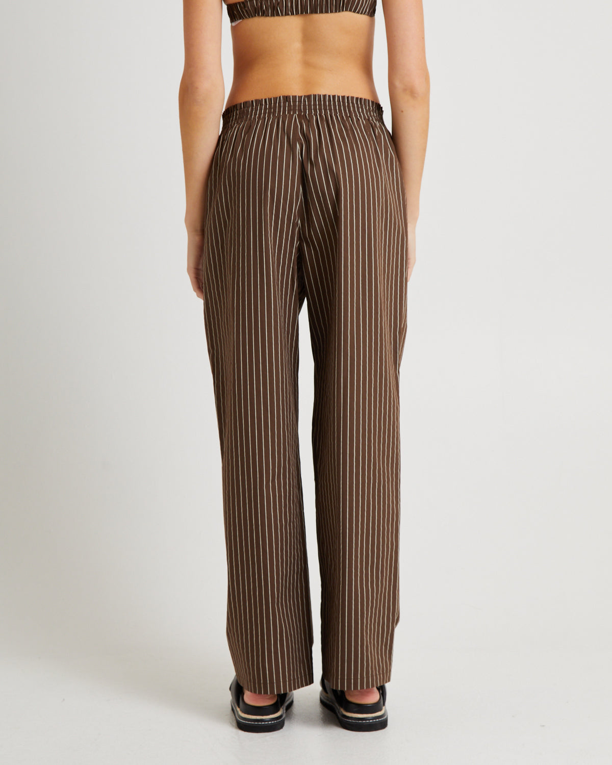 Peta Boxer Pant BROWN/WHITE STRIPE