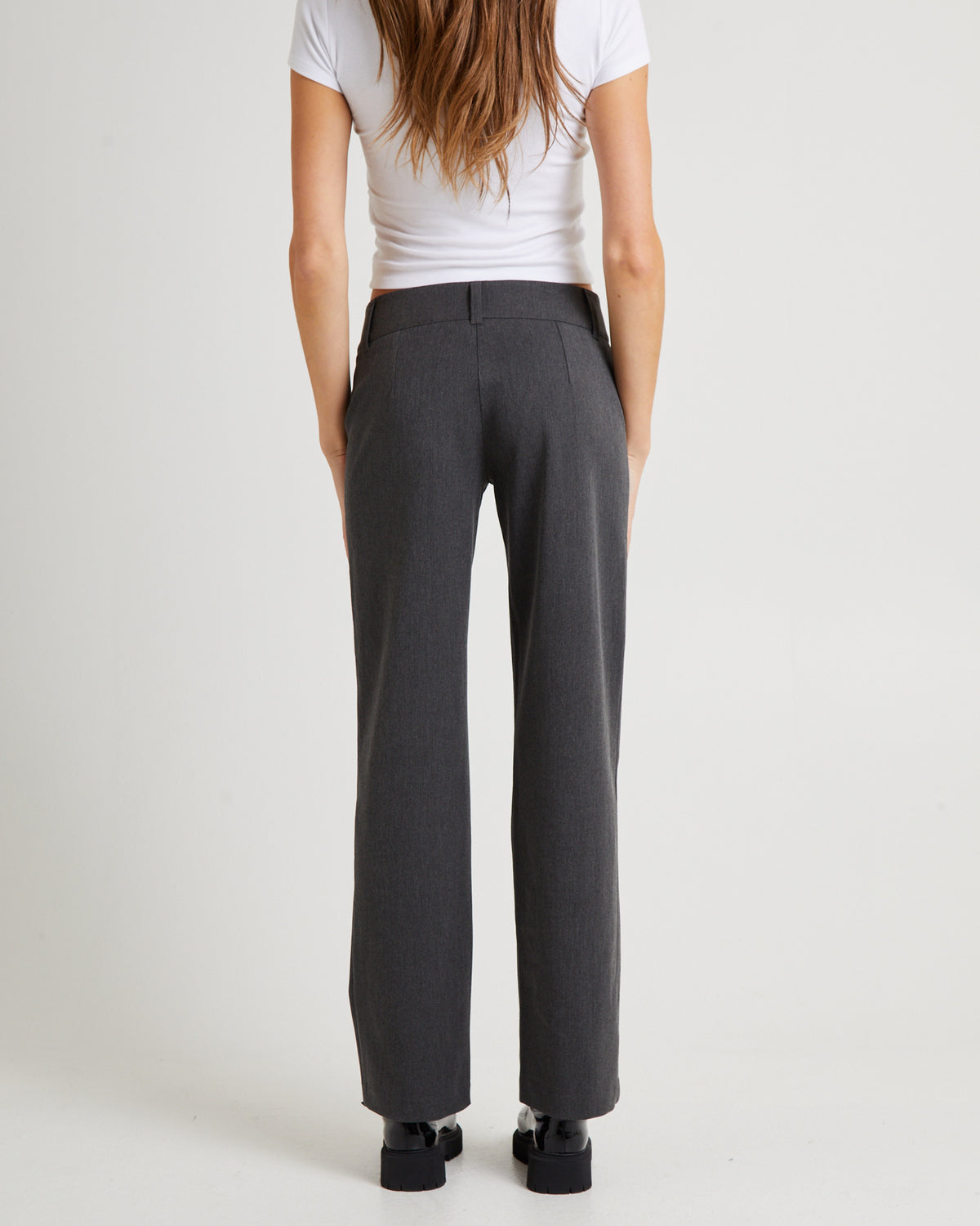 Jaylee Low Rise Pants CHARCOAL