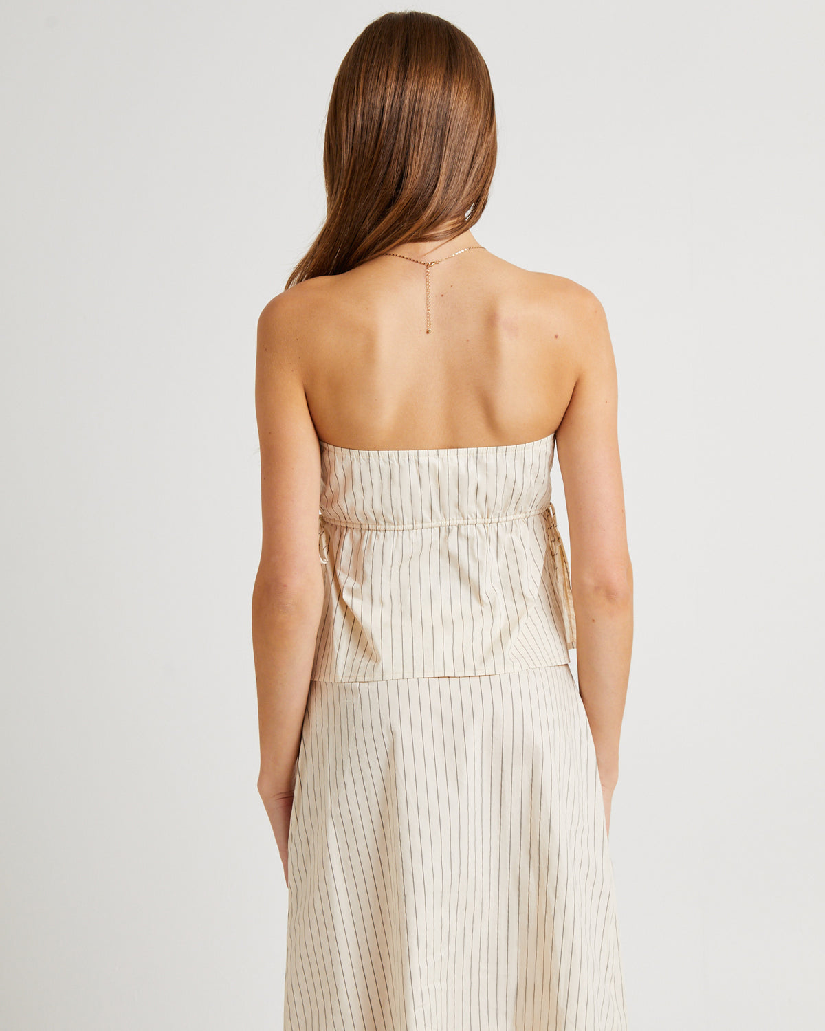 Bailey Bandeau Top GREY STRIPE
