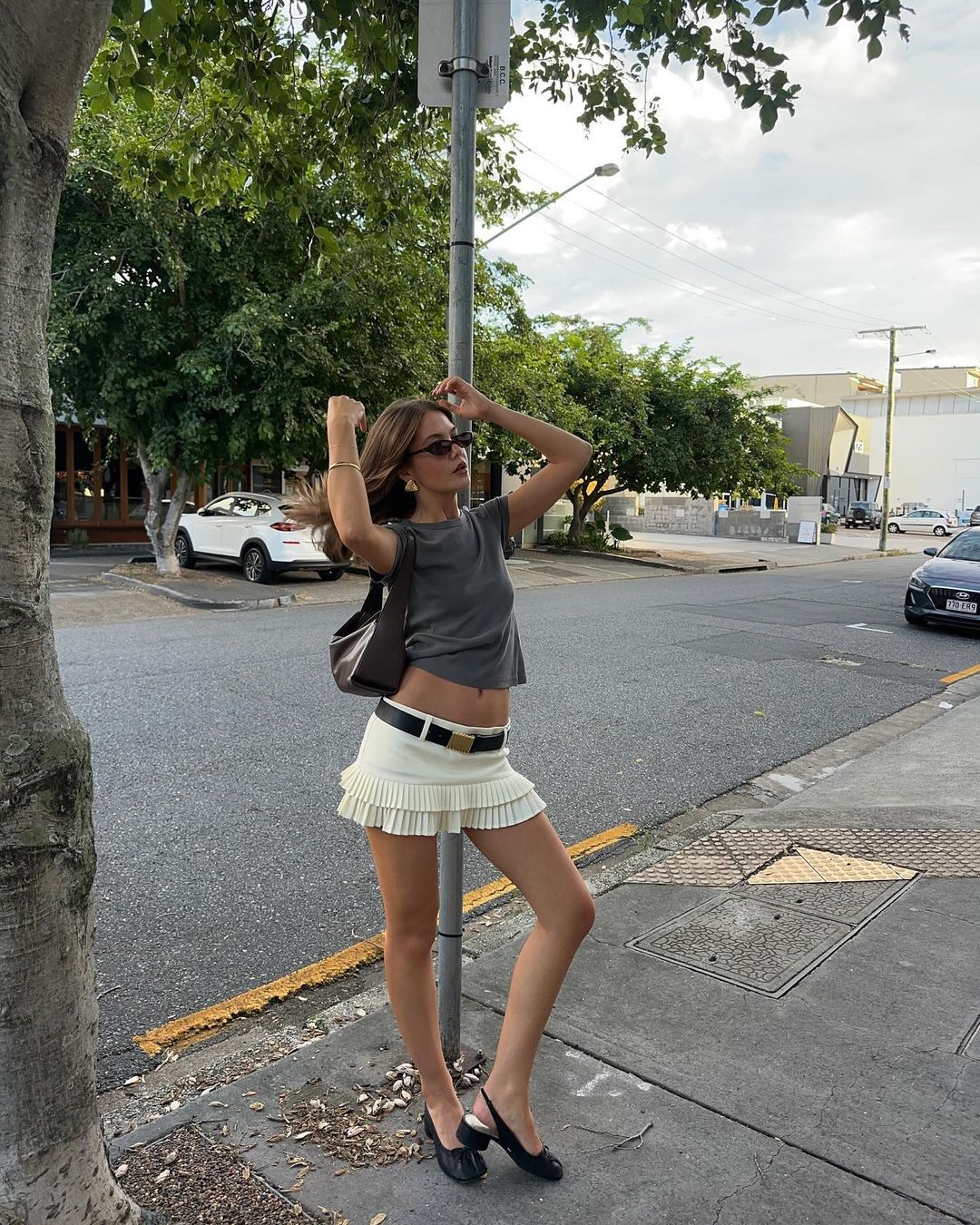 Double Ruffle Mini Skort LEMON