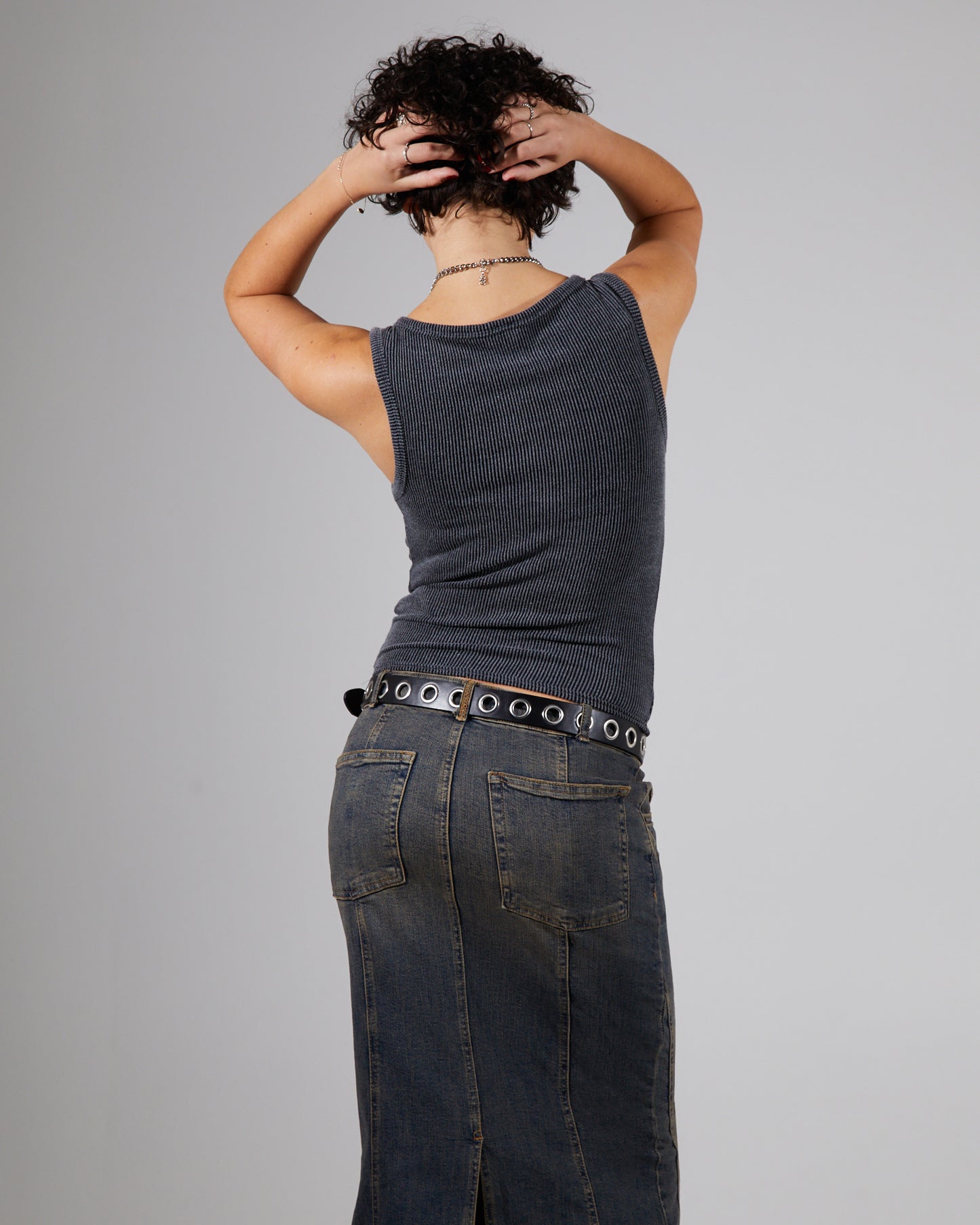 Mono Photo Rib Tank Top