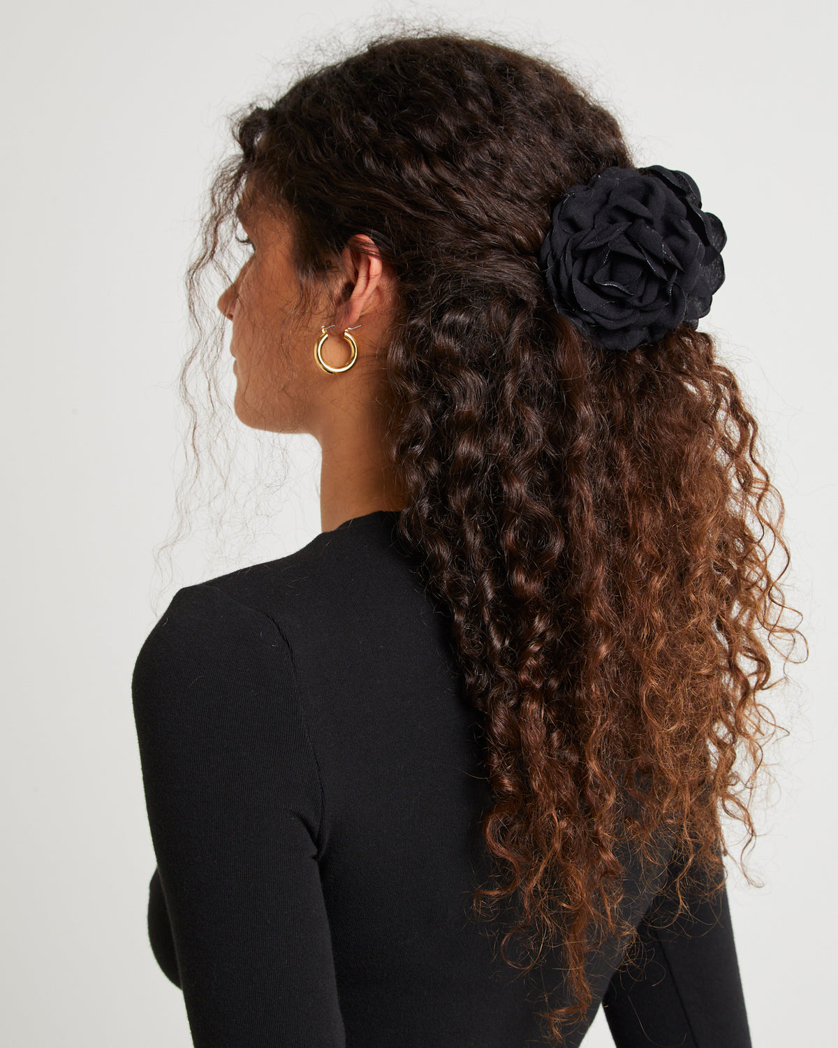 Flower Clip BLACK