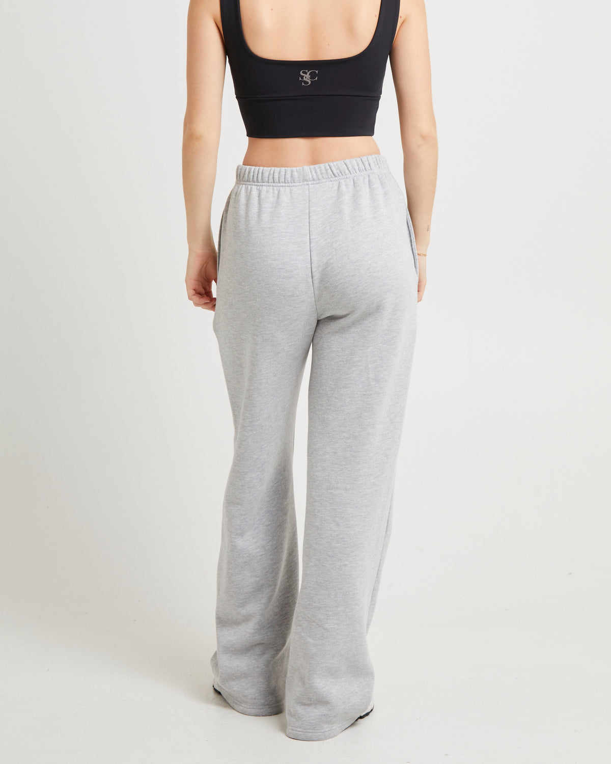 Subtitled Straight Leg Trackpants GREY MARLE