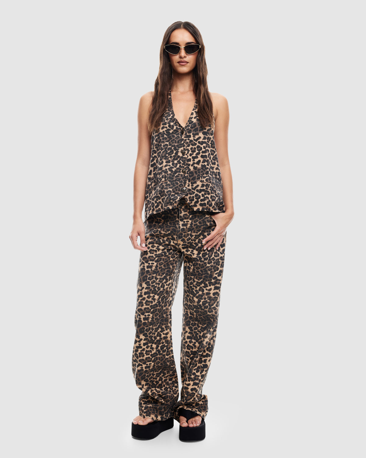Top Model Denim Jeans LEOPARD