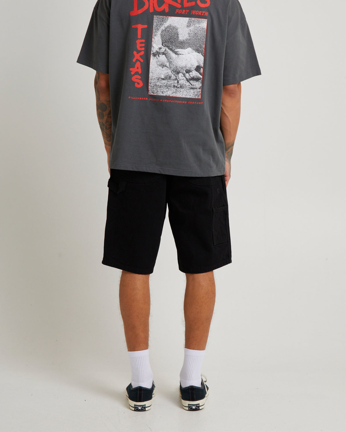 SDX200 11'' Relaxed Fit Denim Carpenter Shorts BLACK