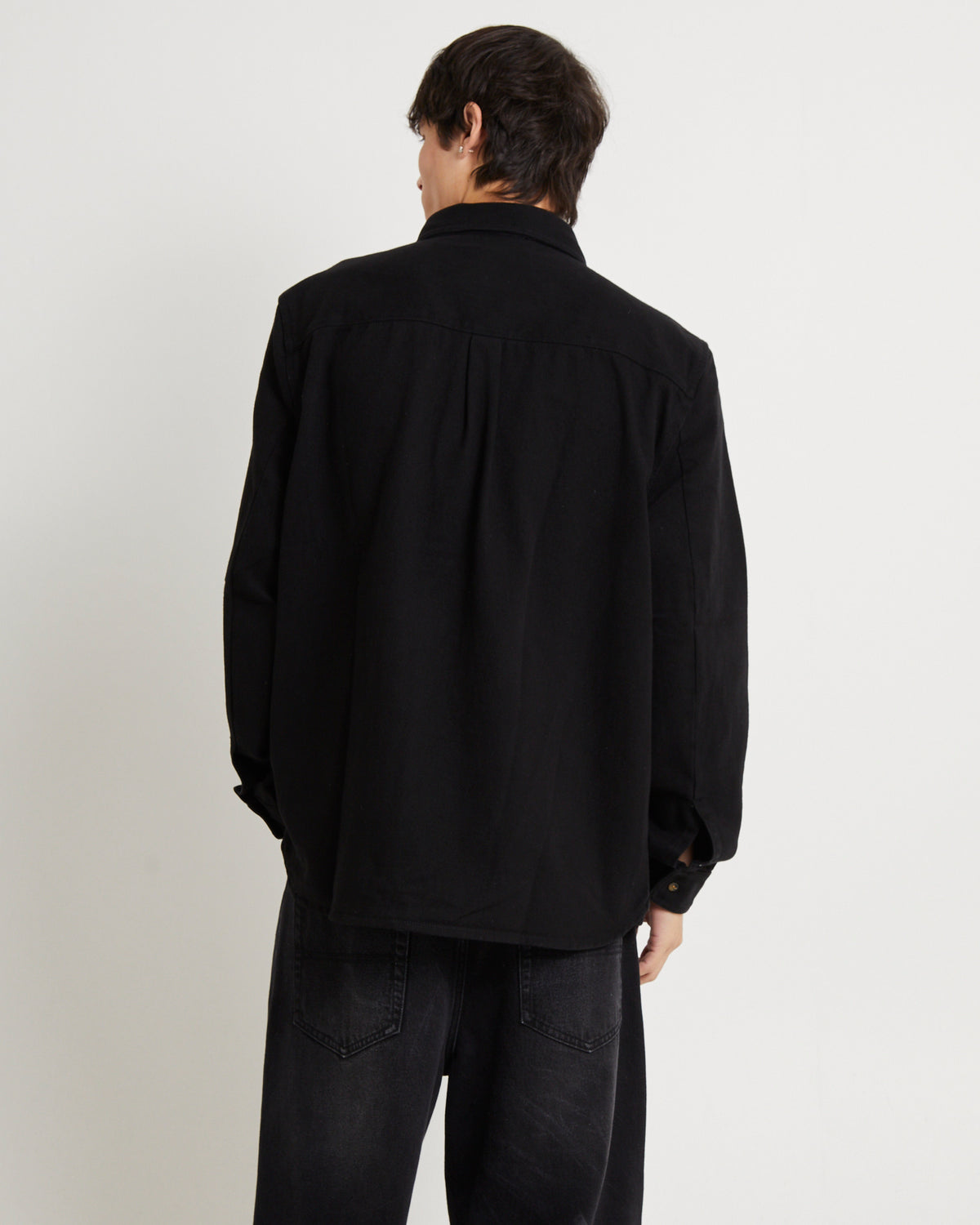 Lee Worker Longsleeve Shirt Black Contrast Black Contrast