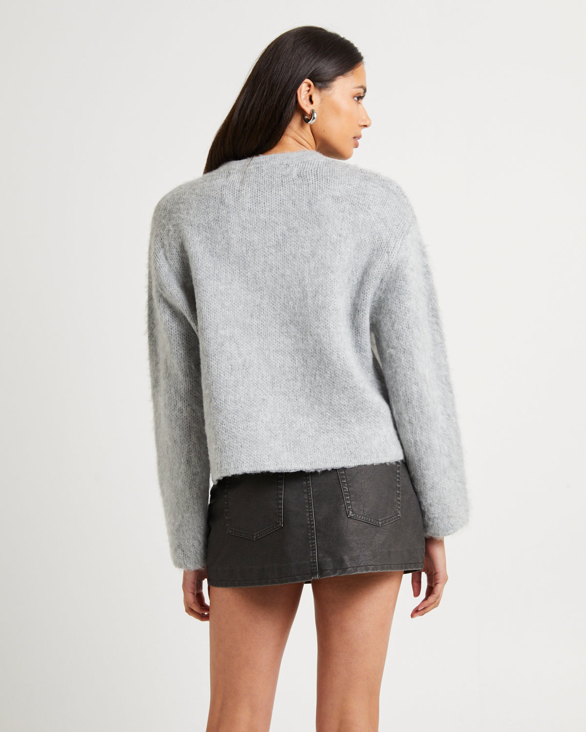 Blur Brushed Sweater GREY