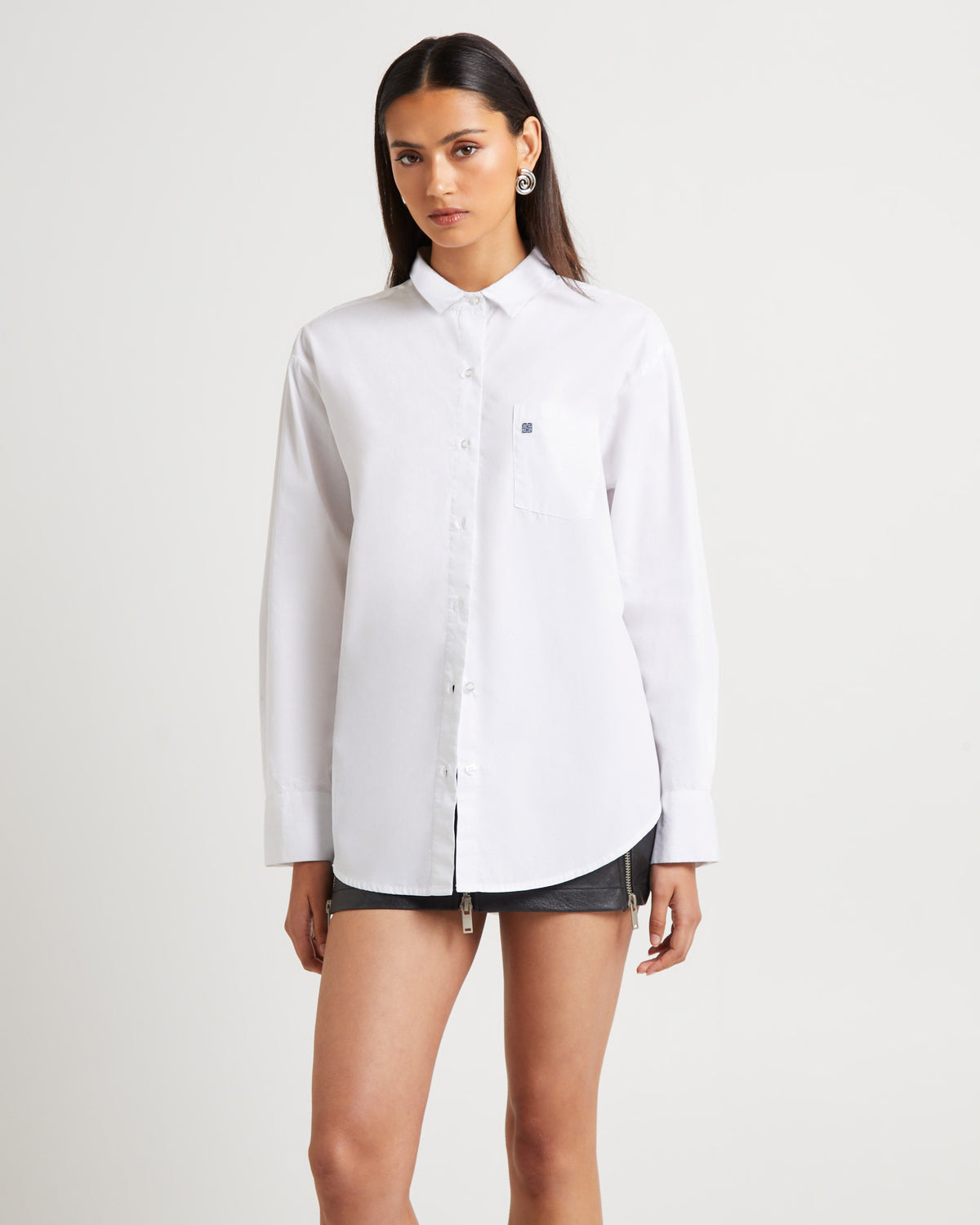 Oversized Poplin Shirt WHITE