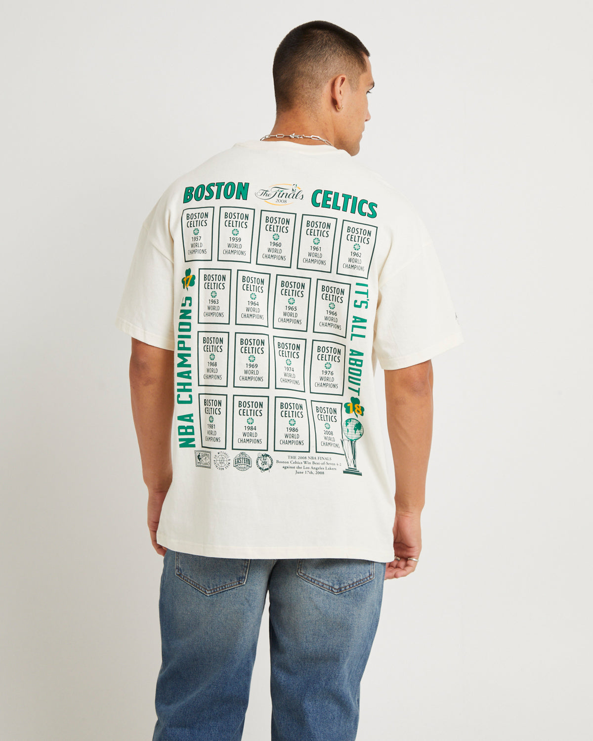 Boston Celtics History Of Champions T-Shirt EGRET