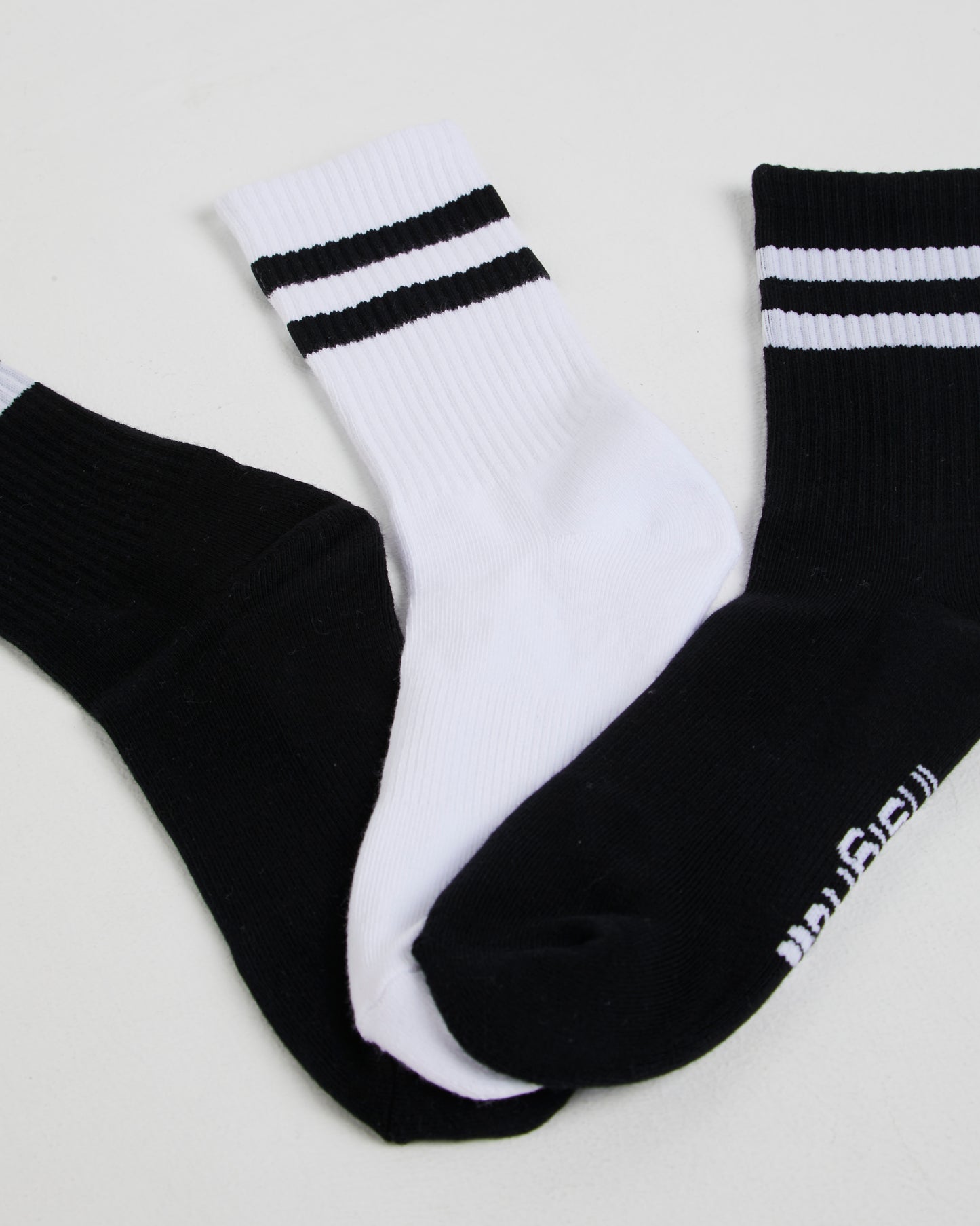 3 Pack Stripe Crew Socks