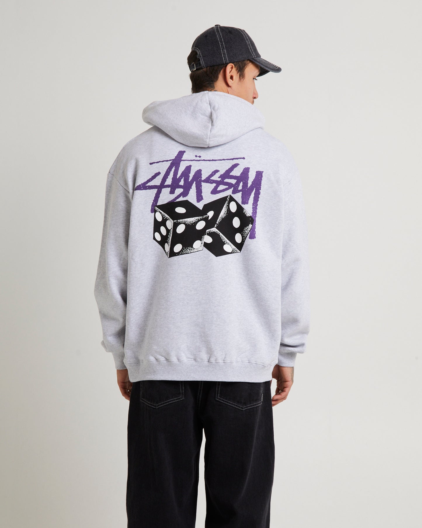 Pair Of Dice Fleece Hoodie Washed White