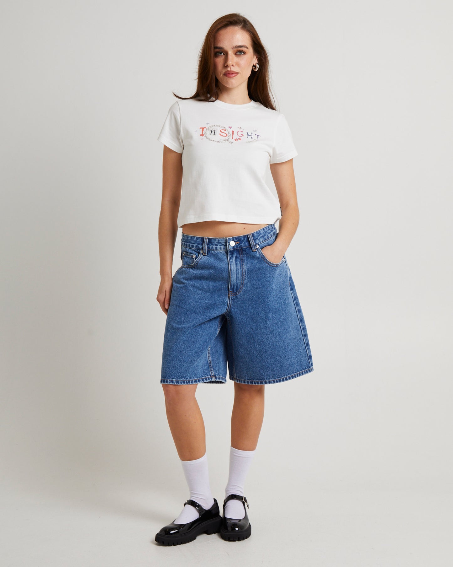 Kourtney Longline Denim Jorts