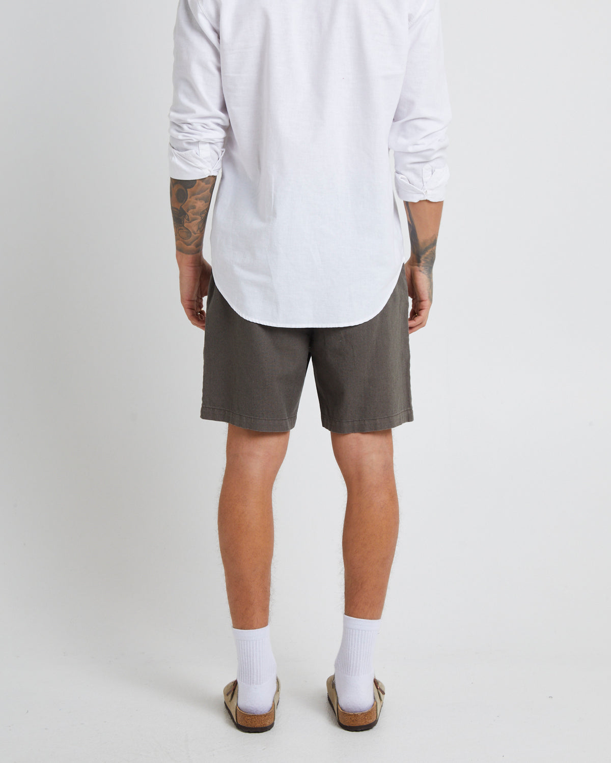 Common Linen Short OLIVE