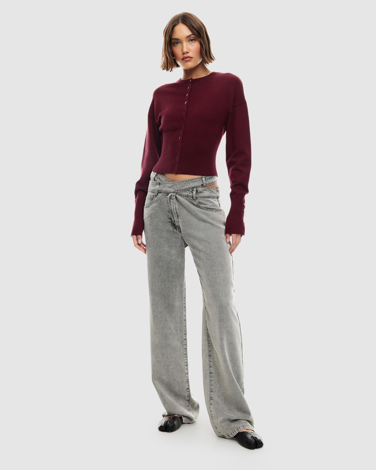 Head In The Clouds Cardigan CHERRY RED