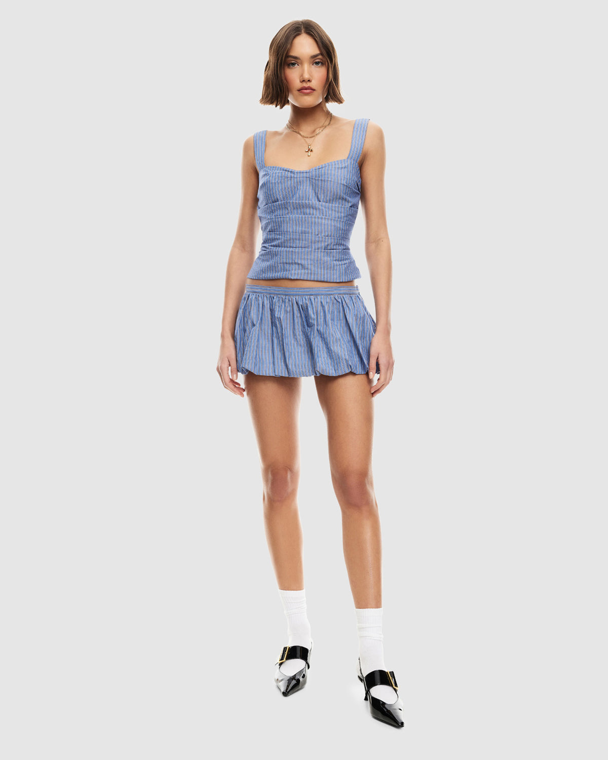 Bubble Skort NAVY STRIPE