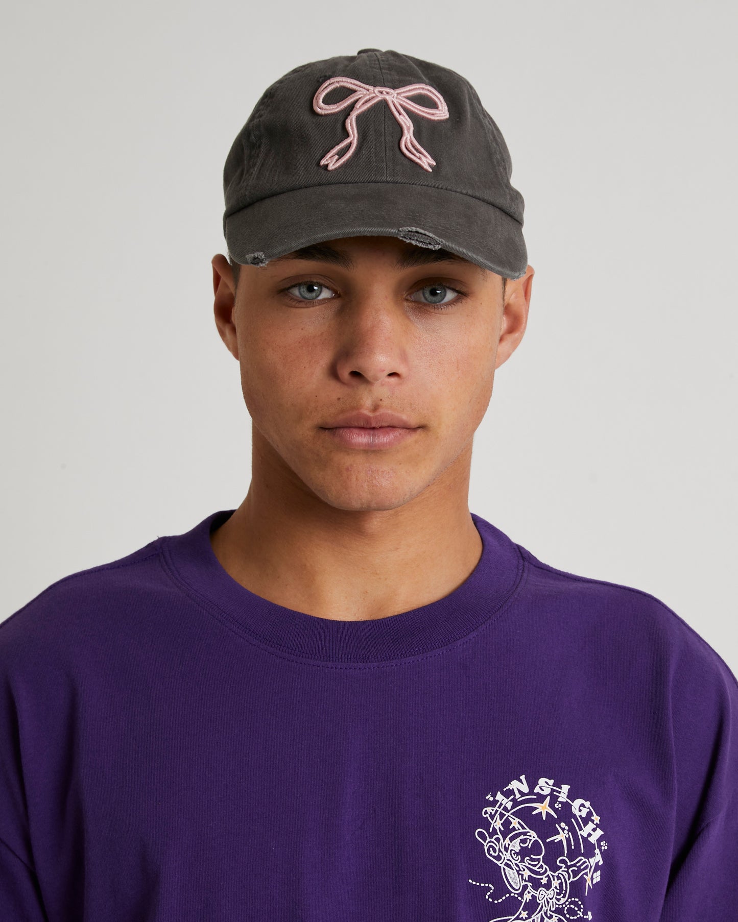Mimi Bow Distressed Cap