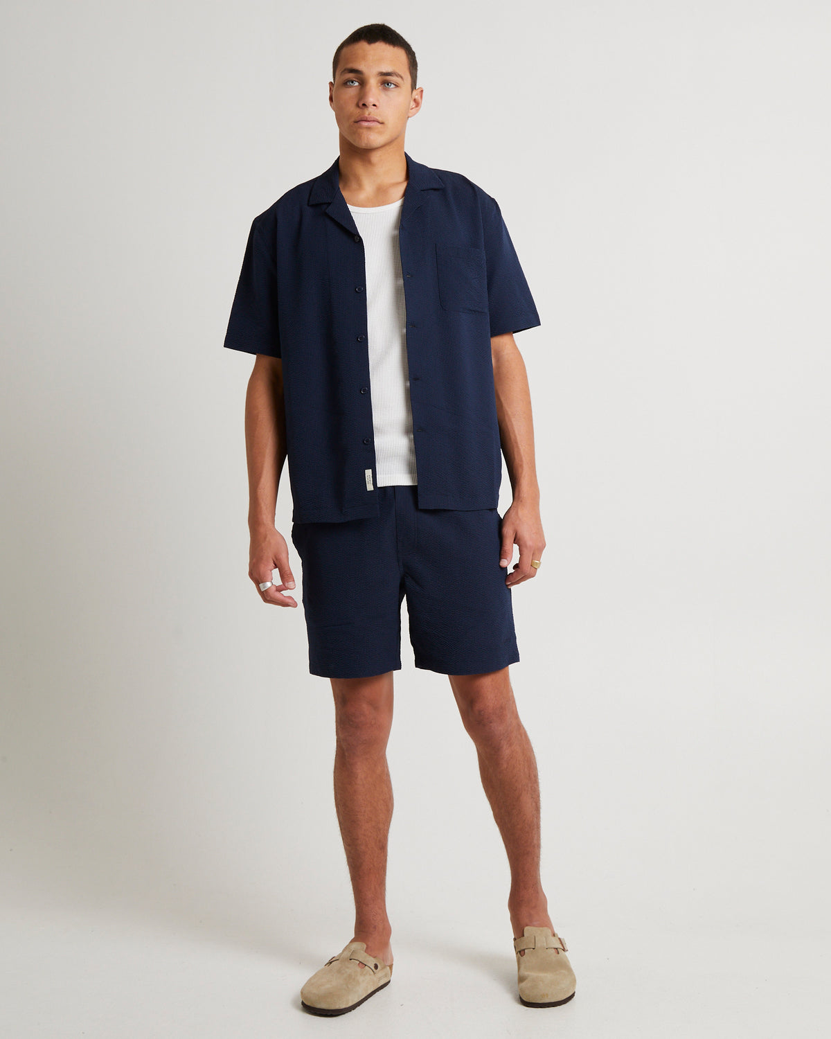 Morrison Seersucker Shorts NAVY