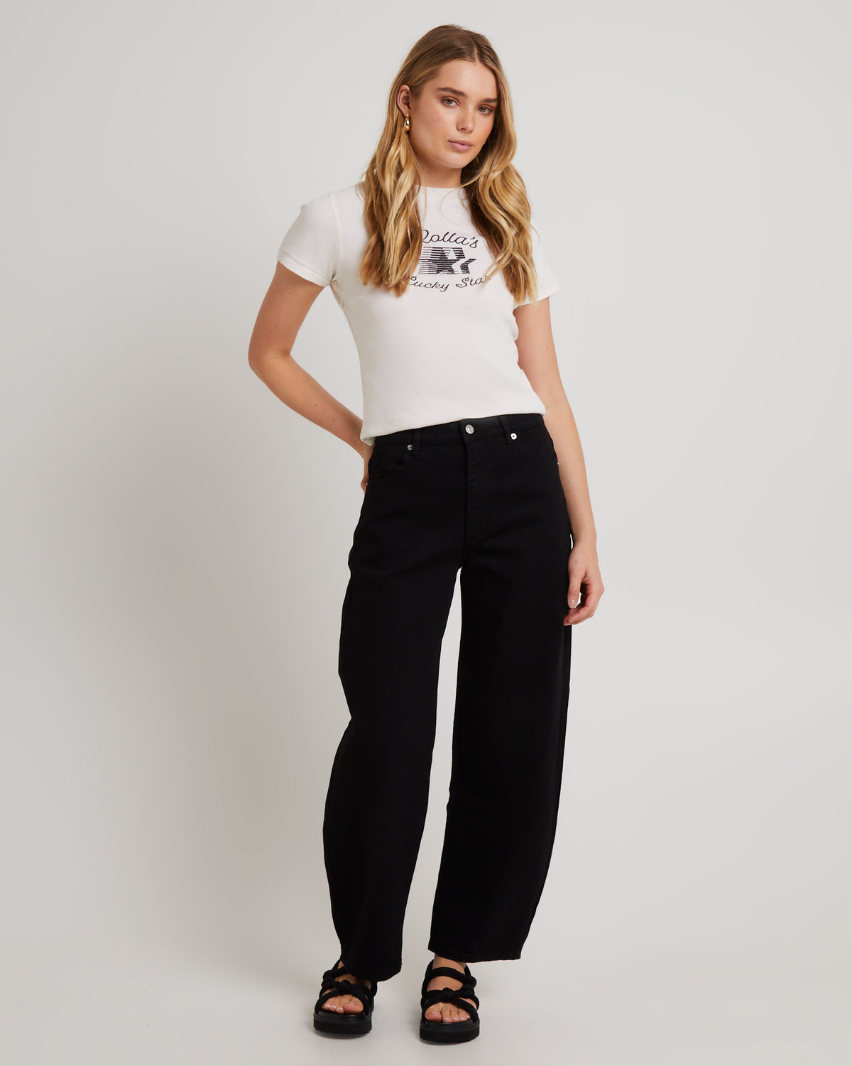 Gigi Barrel Jeans Forever Black FOREVER BLACK