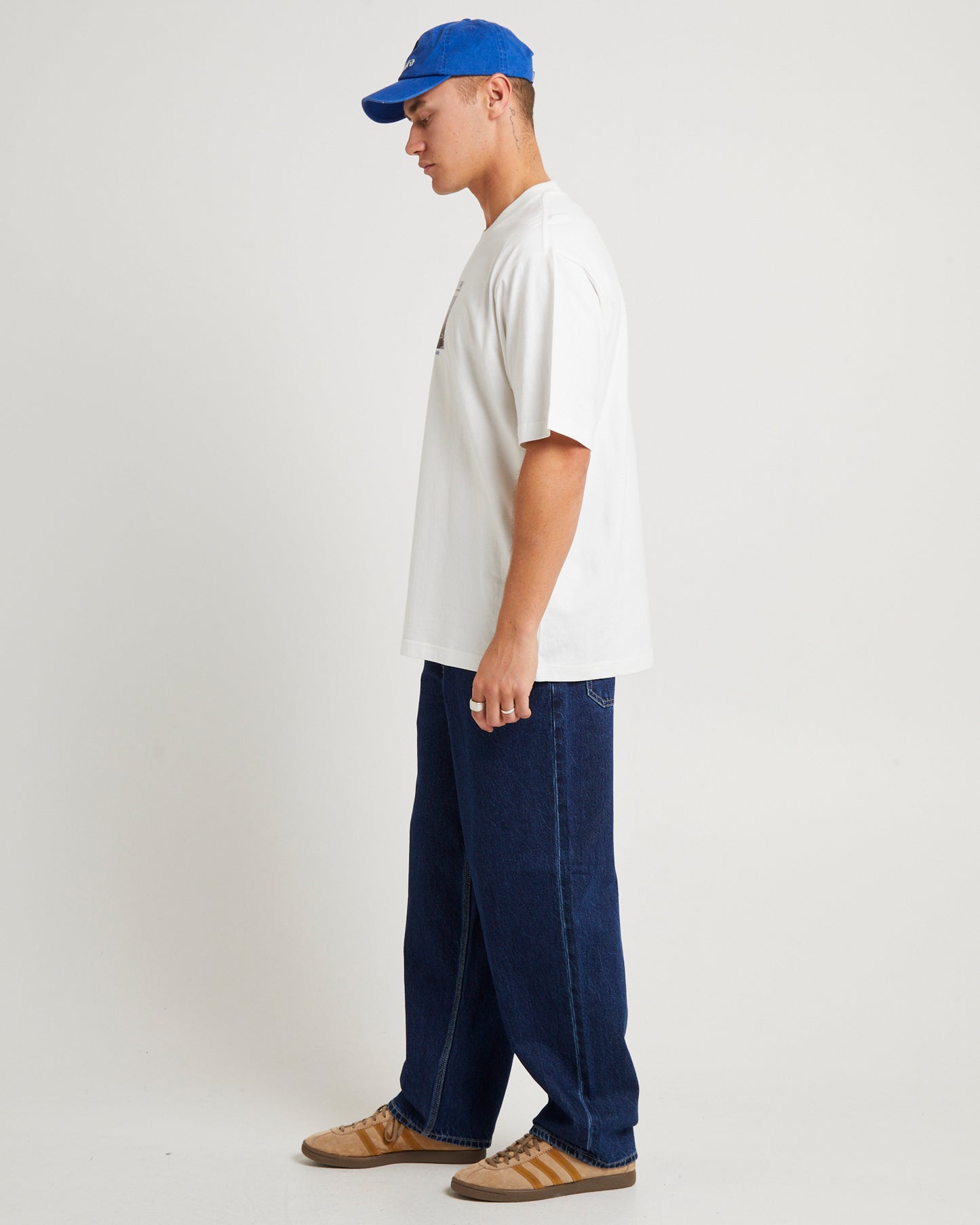 Box Logo Baggy T-Shirt Vintage White