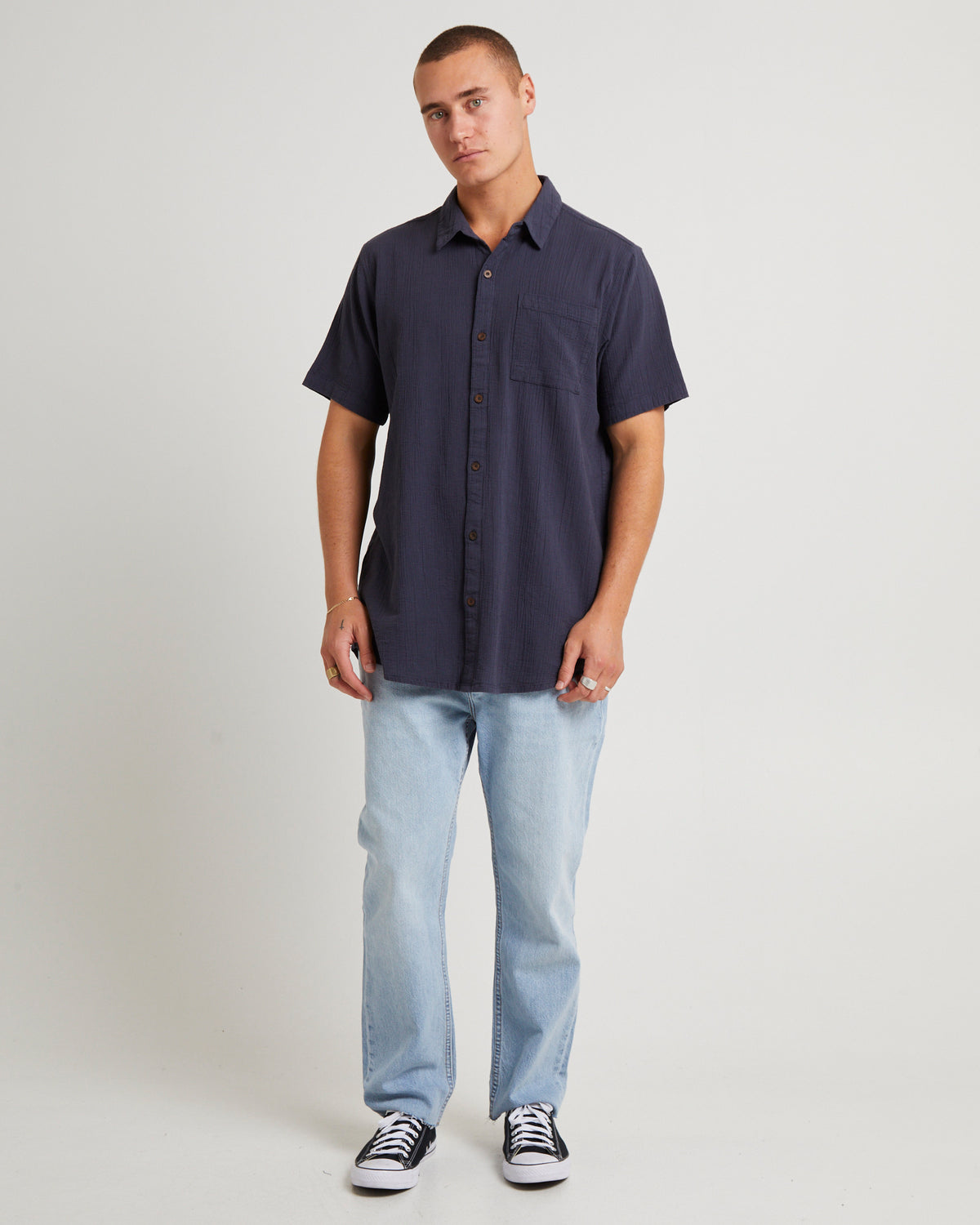 Bon Crepe Shirt DARK NAVY