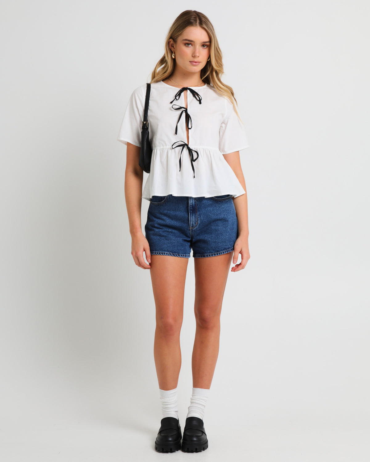 Tie Front Blouse WHITE